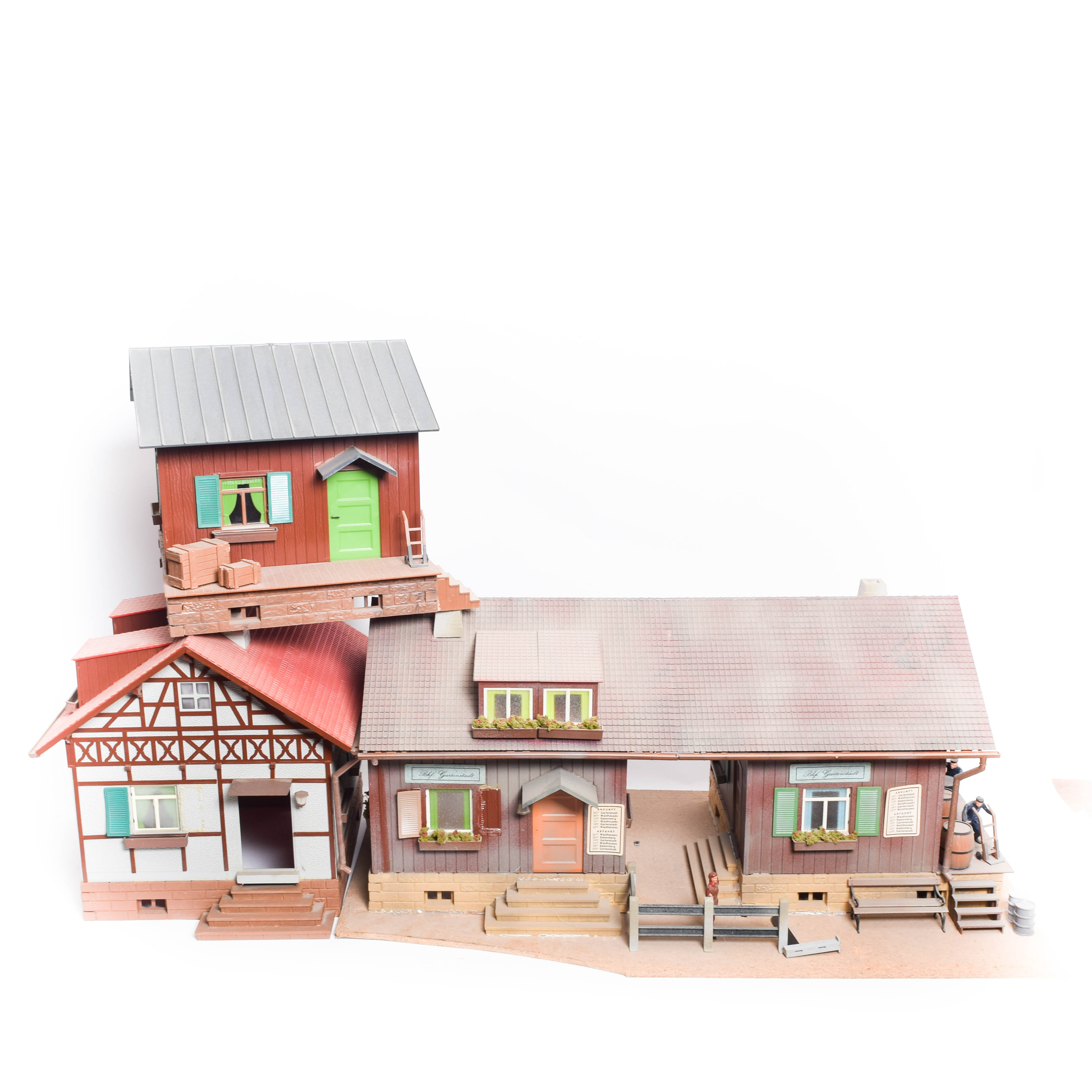 Collection of German G Scale Model Train Buildings