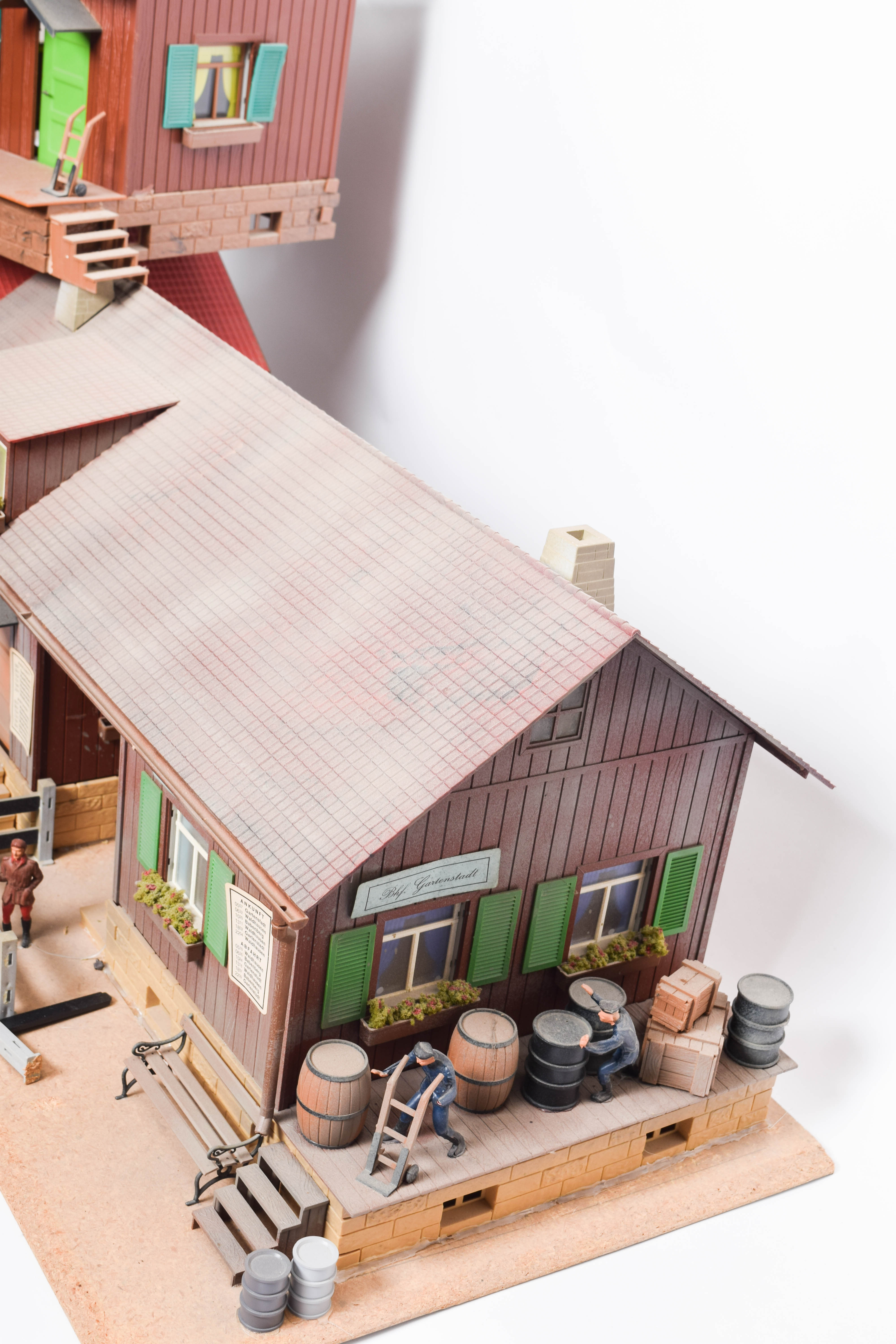 Collection of German G Scale Model Train Buildings