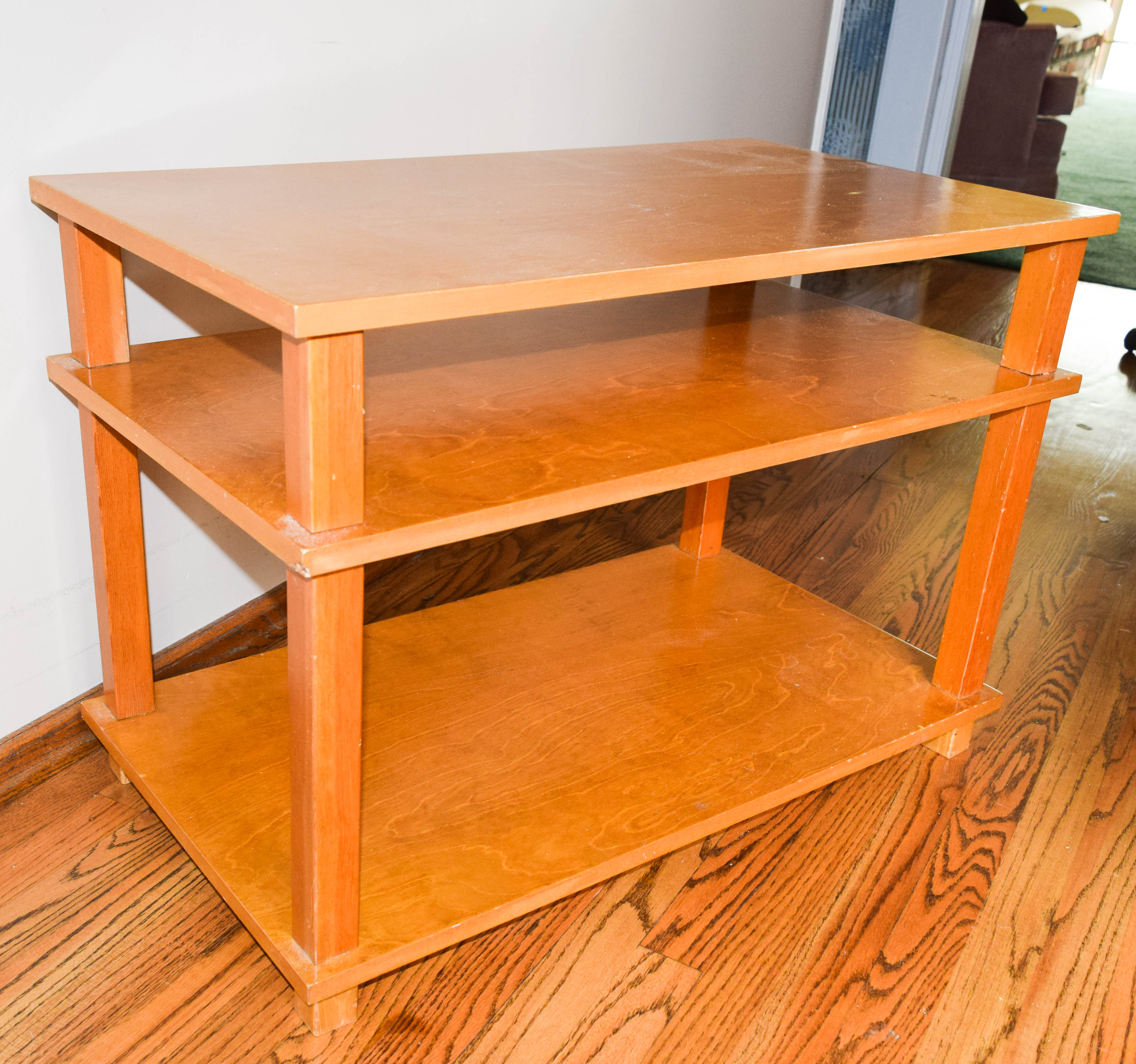 Pair of Wooden Side Tables in Graduated Sizes