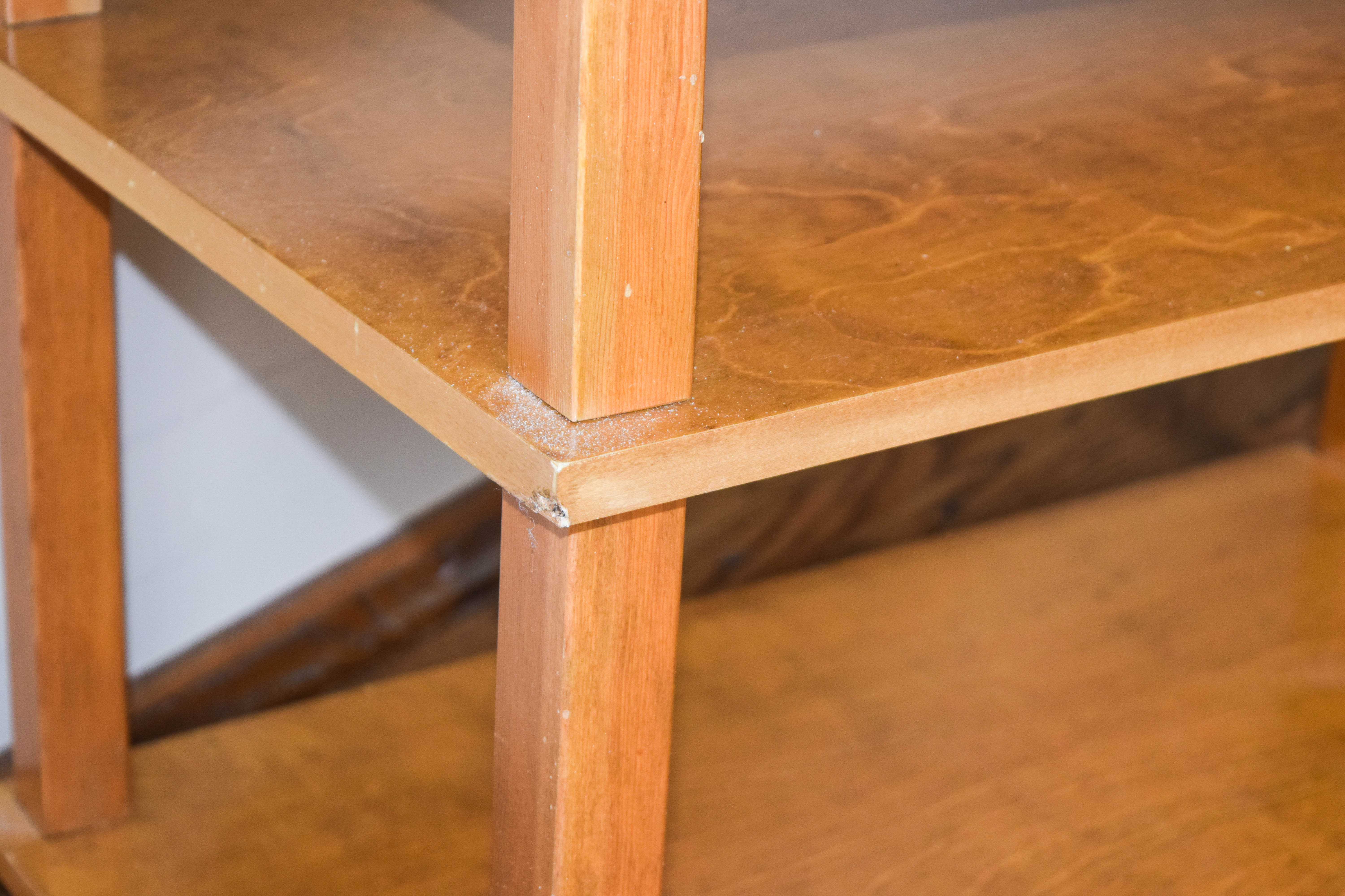 Pair of Wooden Side Tables in Graduated Sizes