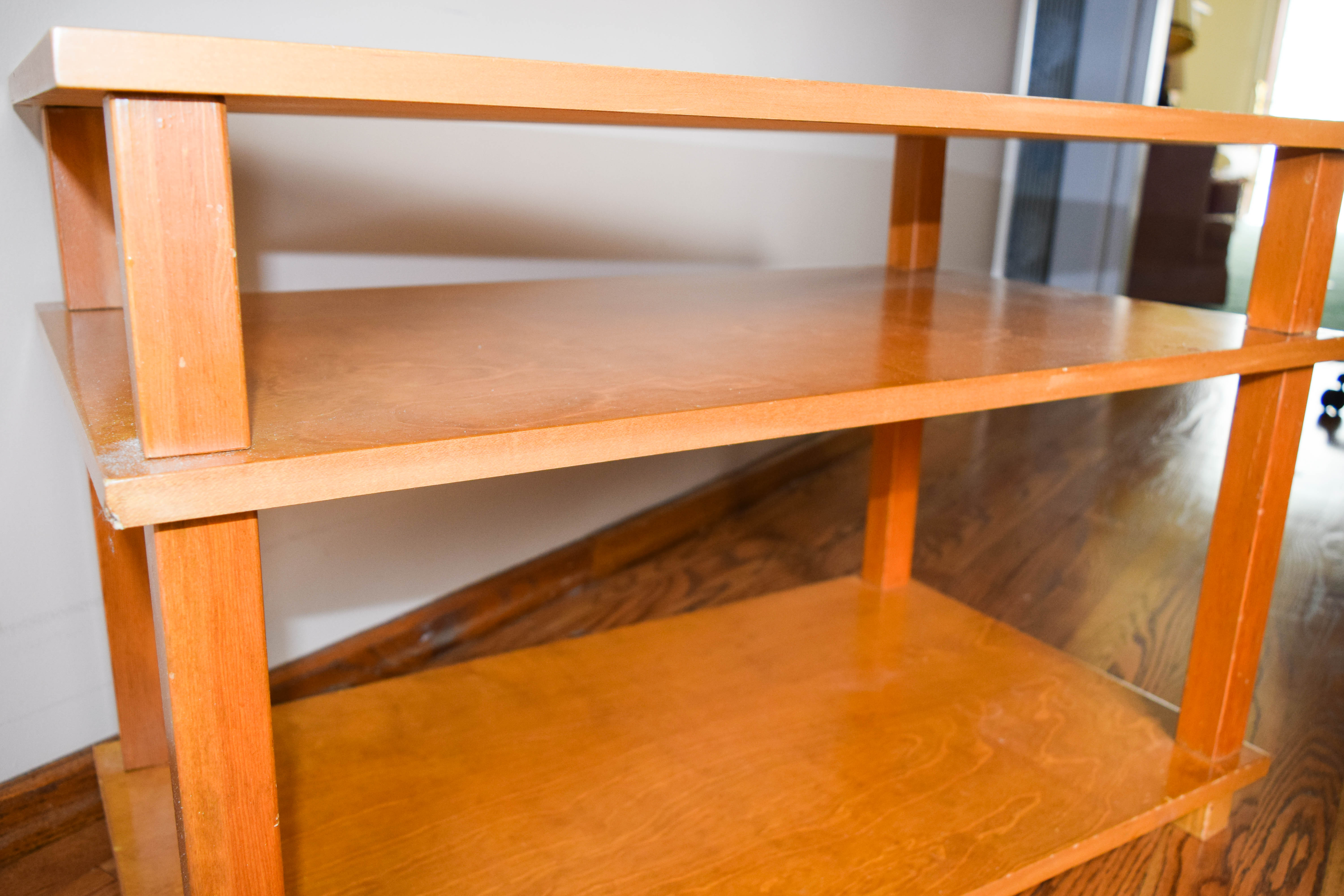 Pair of Wooden Side Tables in Graduated Sizes