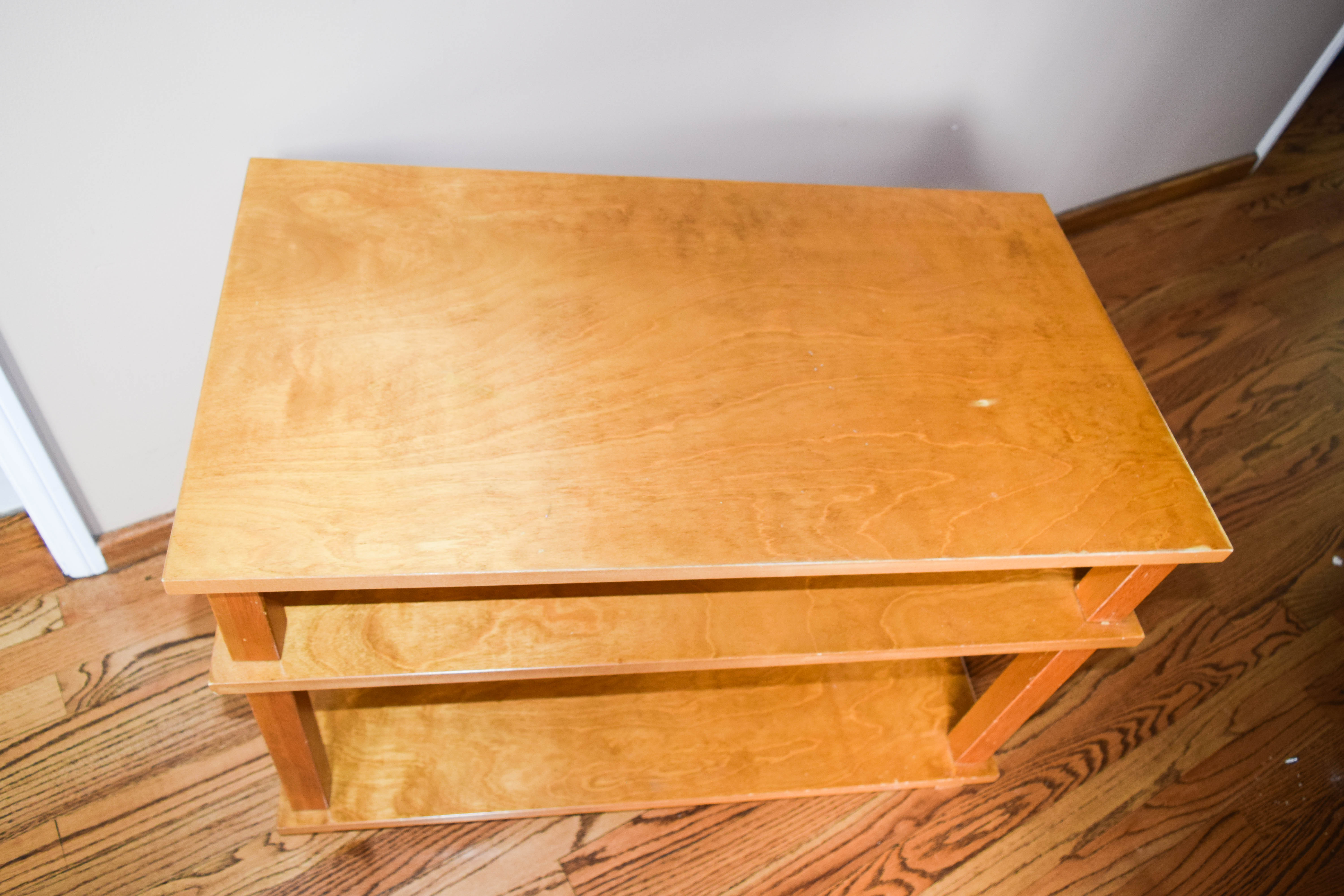 Pair of Wooden Side Tables in Graduated Sizes