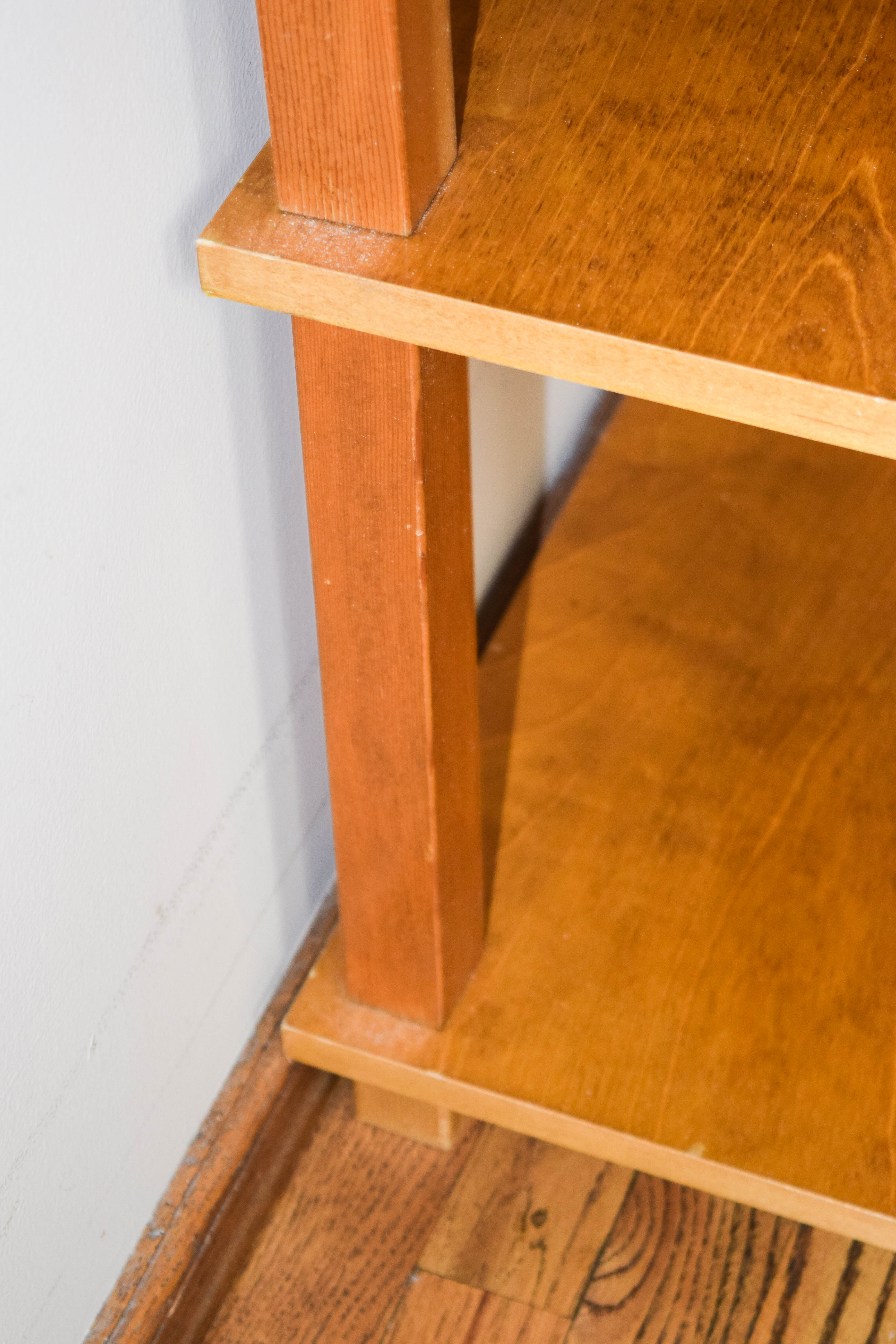 Pair of Wooden Side Tables in Graduated Sizes