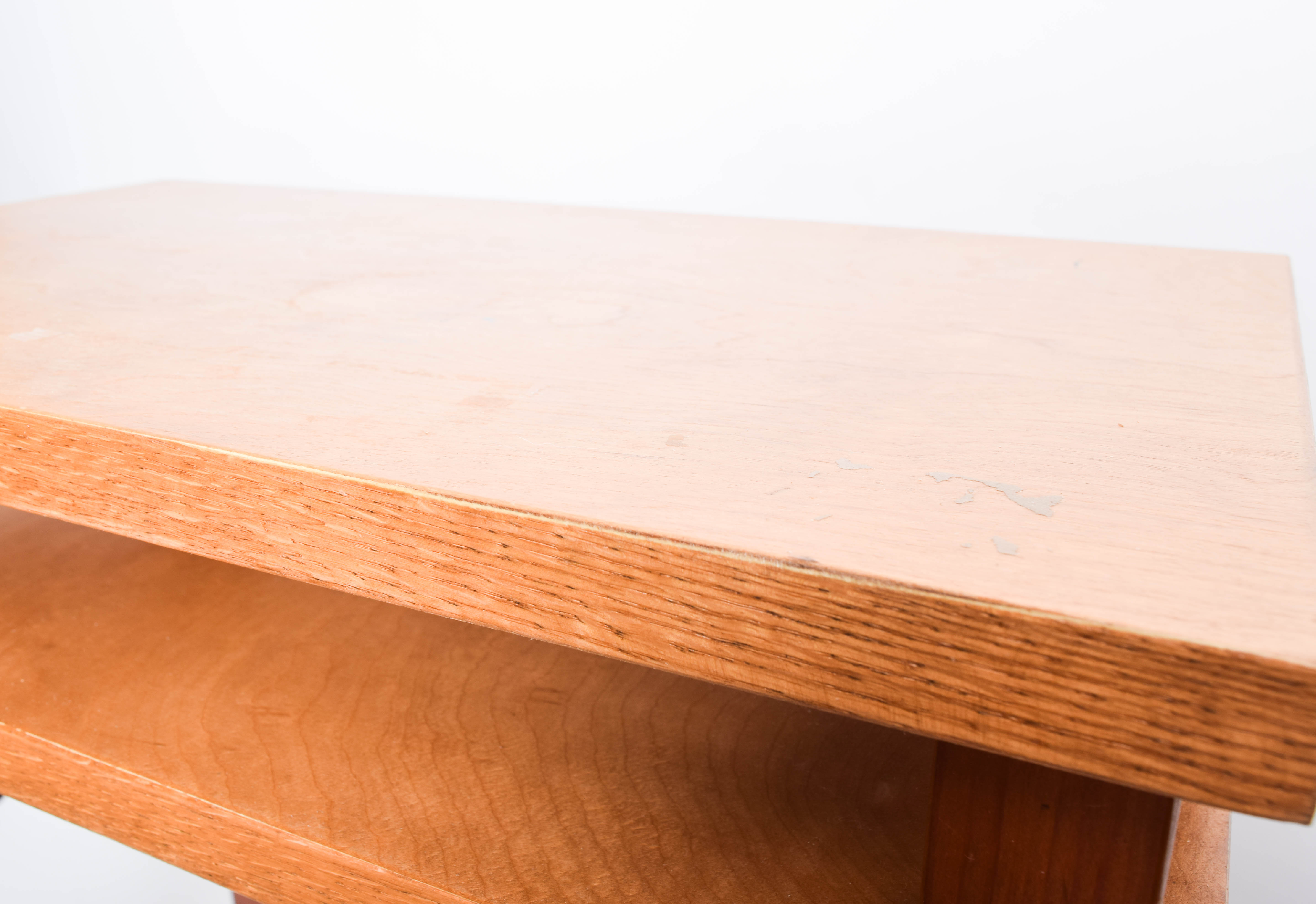 Pair of Wooden Side Tables in Graduated Sizes