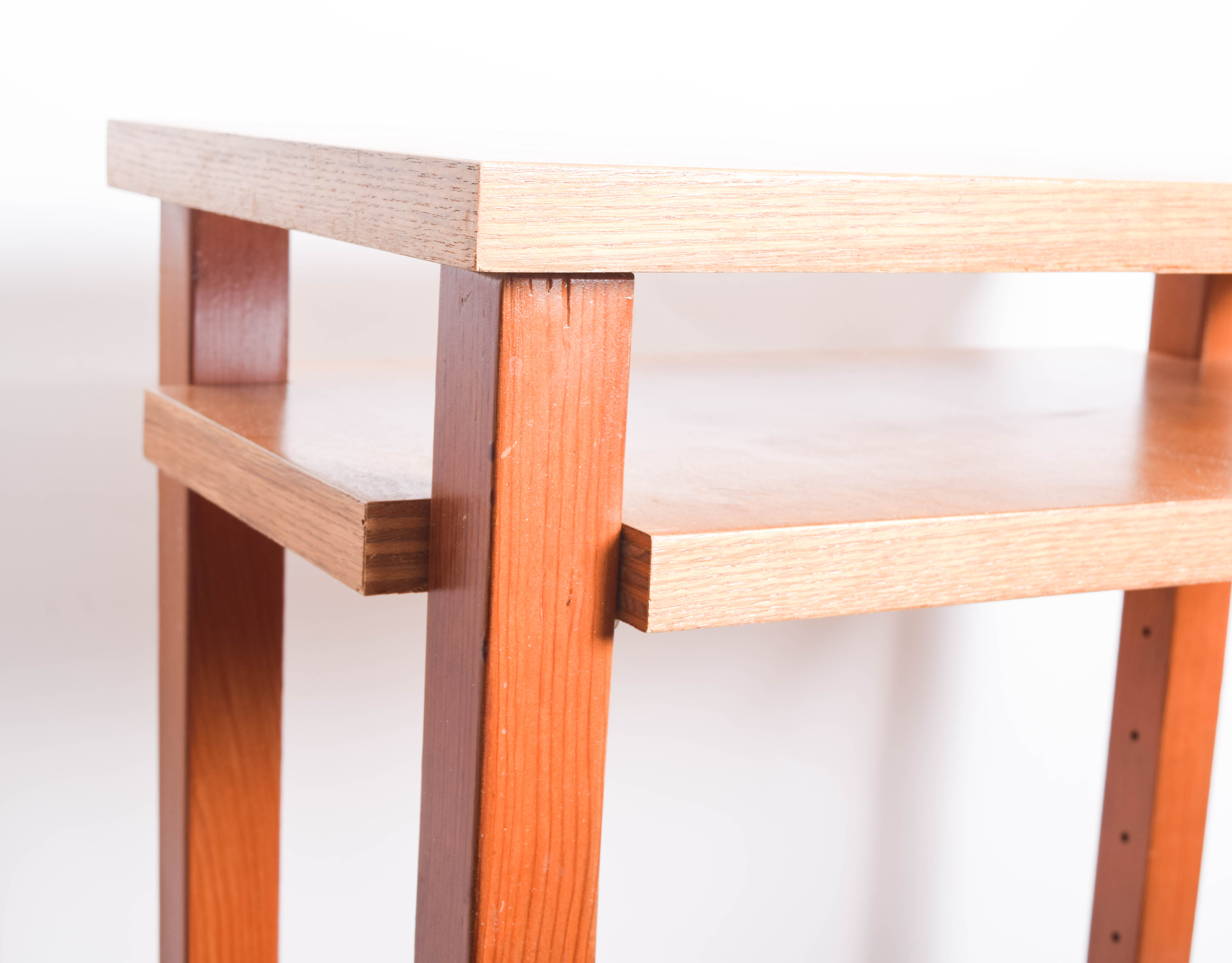 Pair of Wooden Side Tables in Graduated Sizes