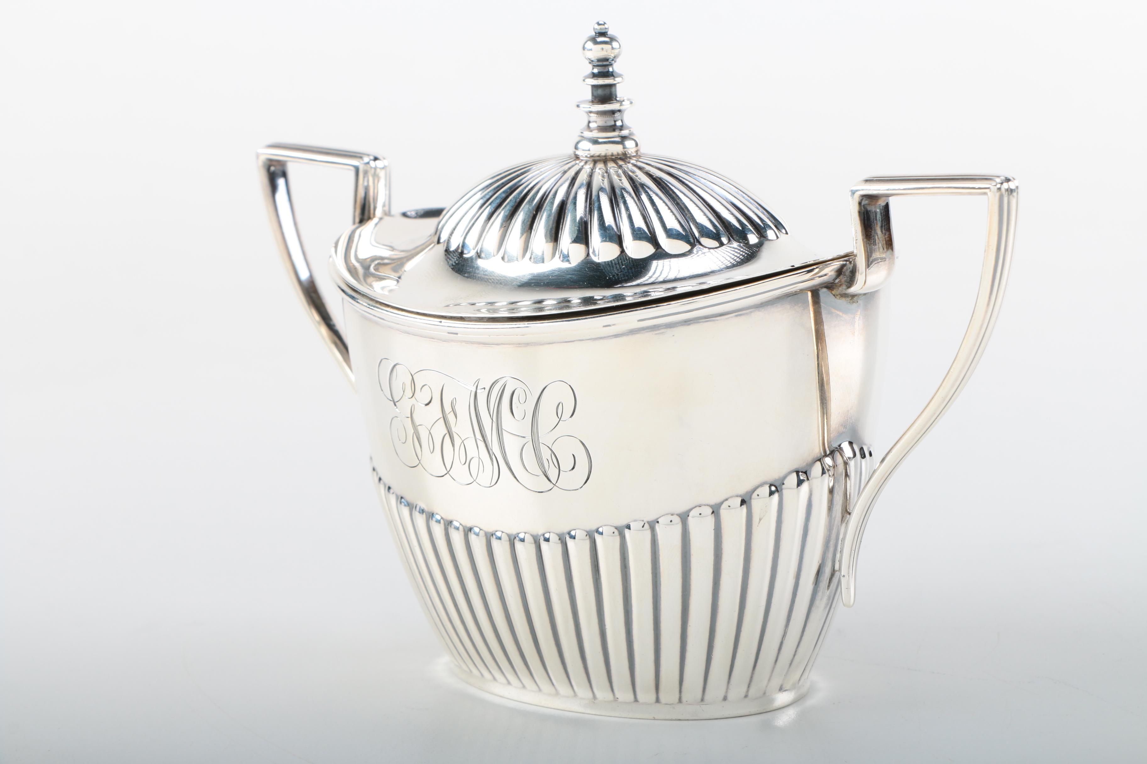 1907 Gorham Adams Style Sterling Silver Sugar Bowl