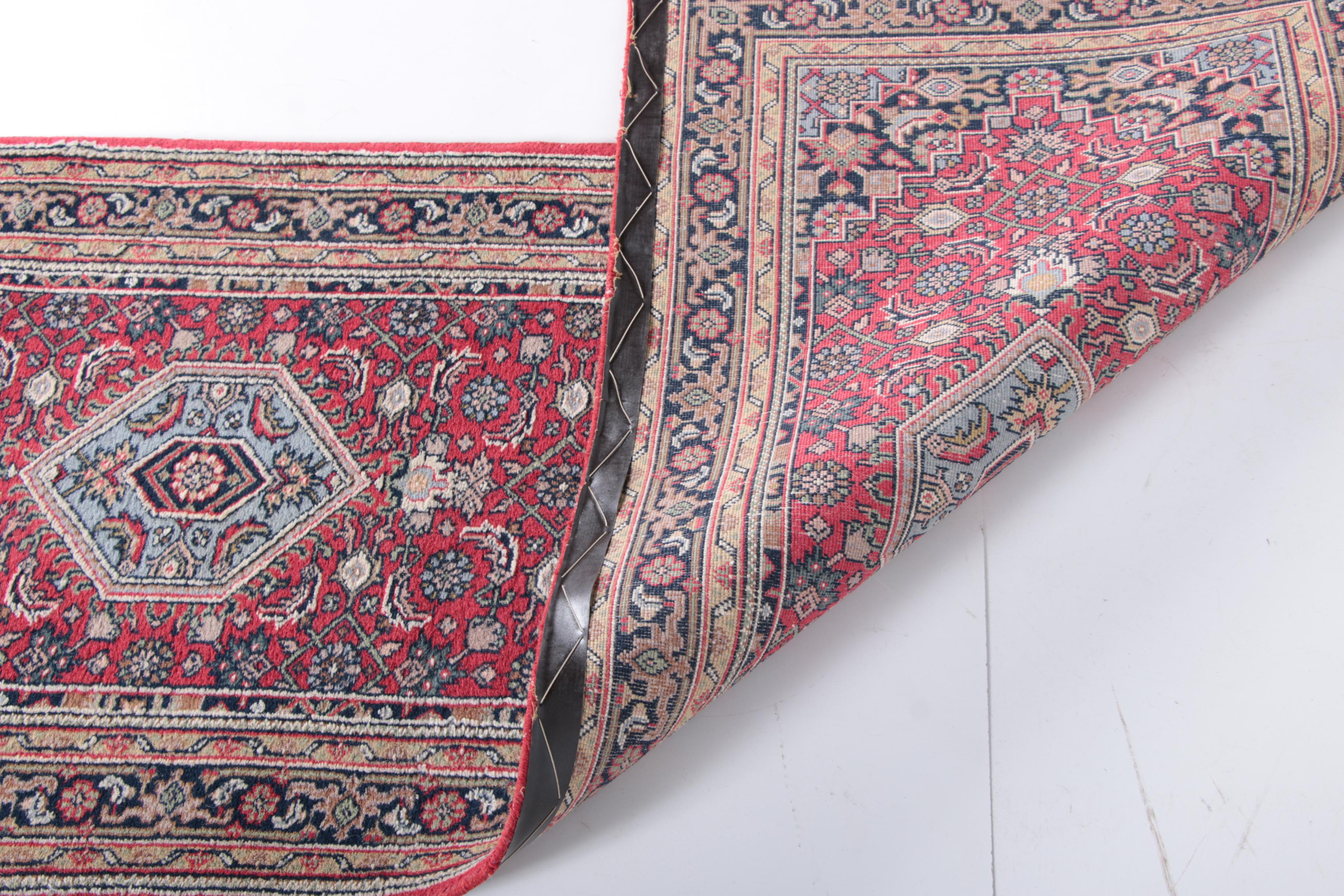 Vintage Hand-Knotted Bijar Wool Carpet Runner