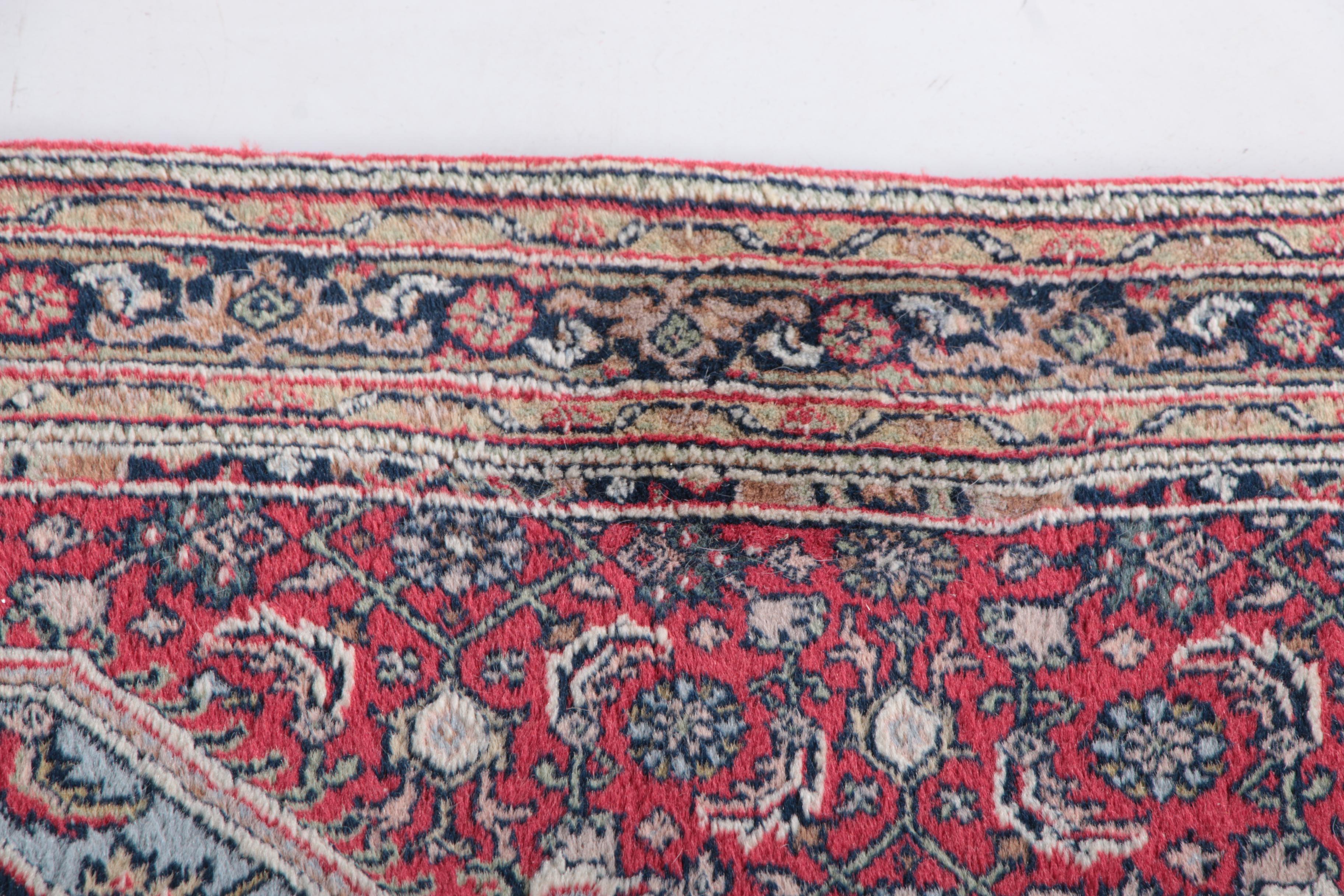 Vintage Hand-Knotted Bijar Wool Carpet Runner