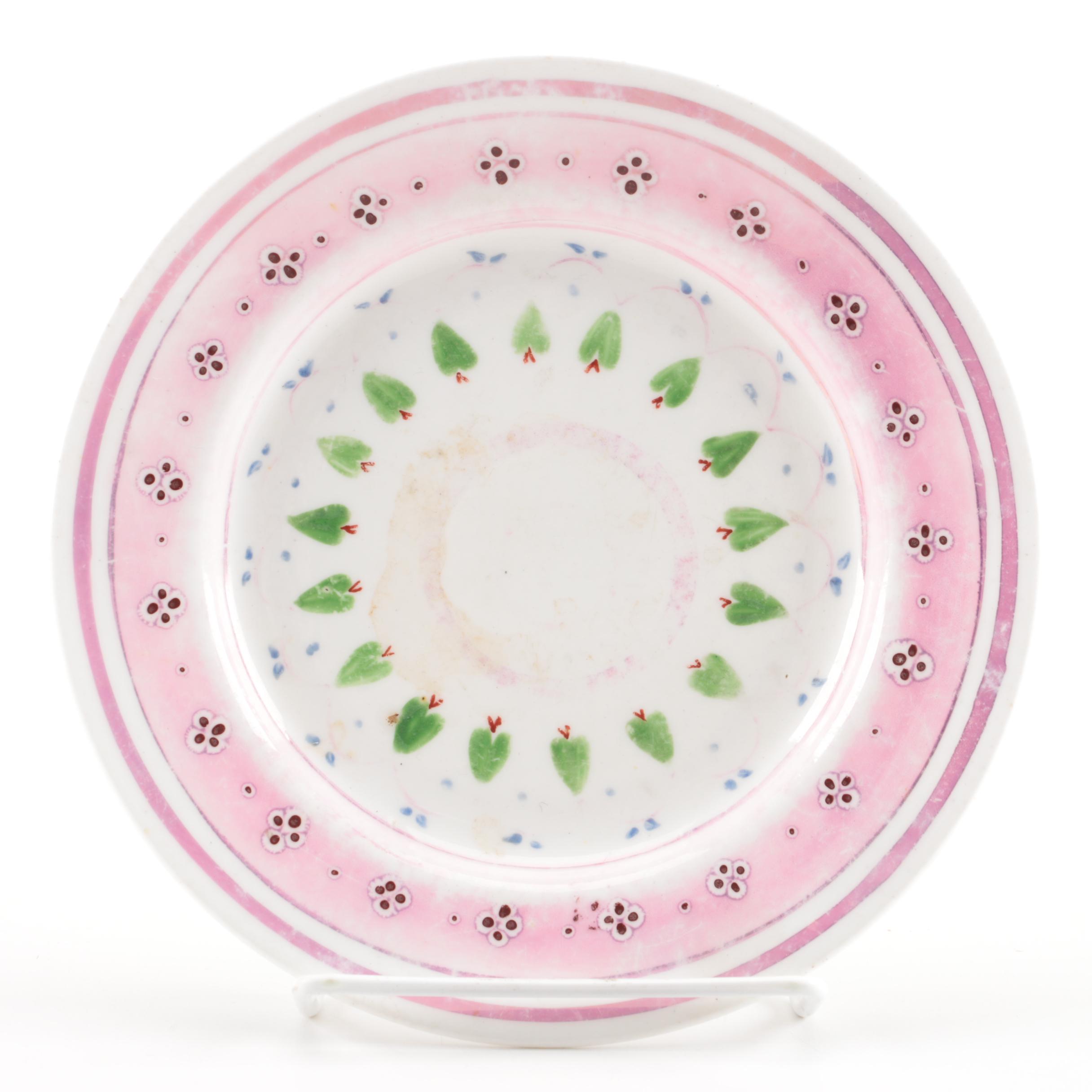 Antique English Lustreware Plates