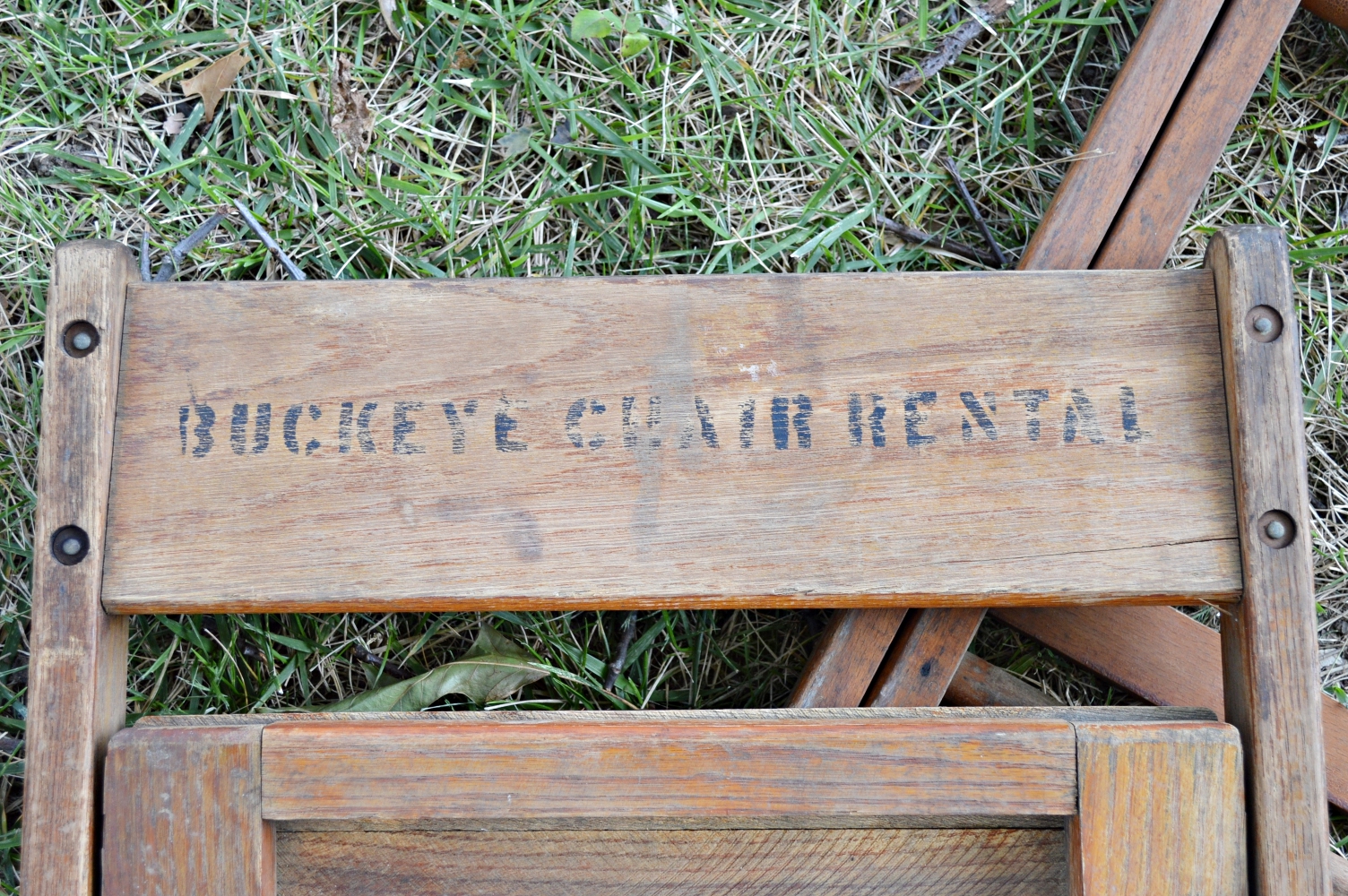 Vintage Snyder Chair Company Wooden Folding Chairs