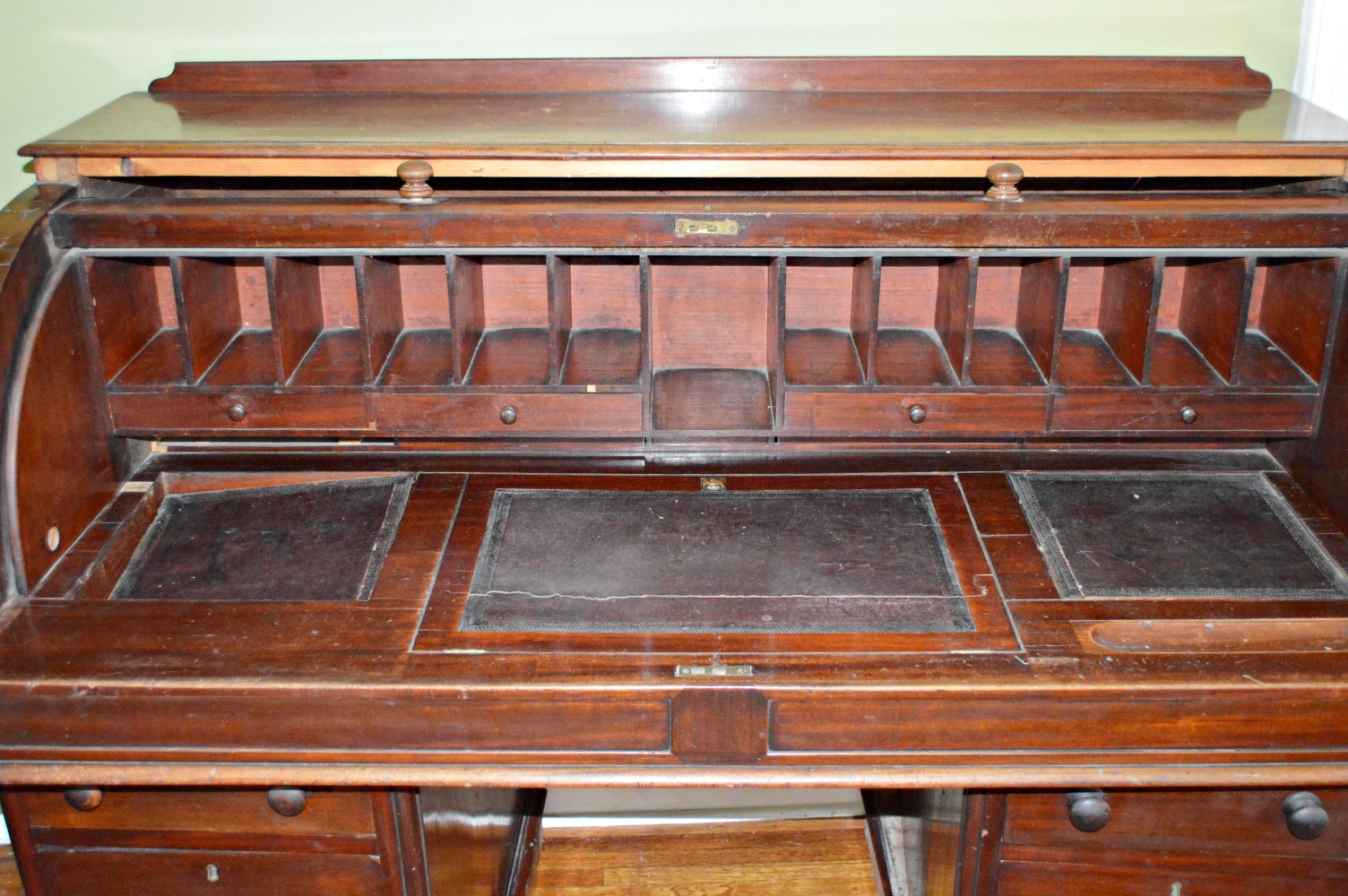 Antique Victorian Cylinder Roll-Top Desk