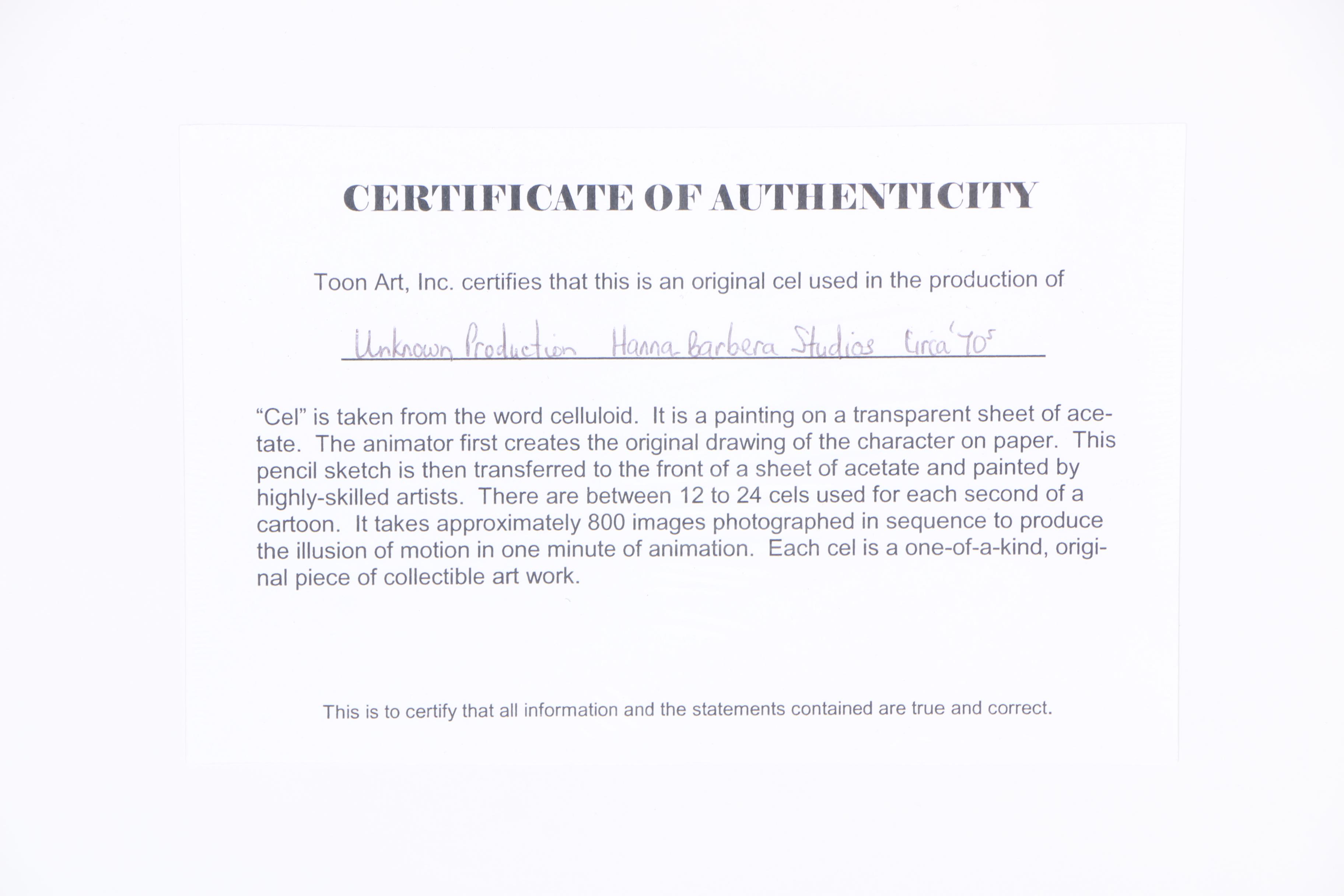 Production Cel From "The Greatest Adventure: Stories from the Bible"