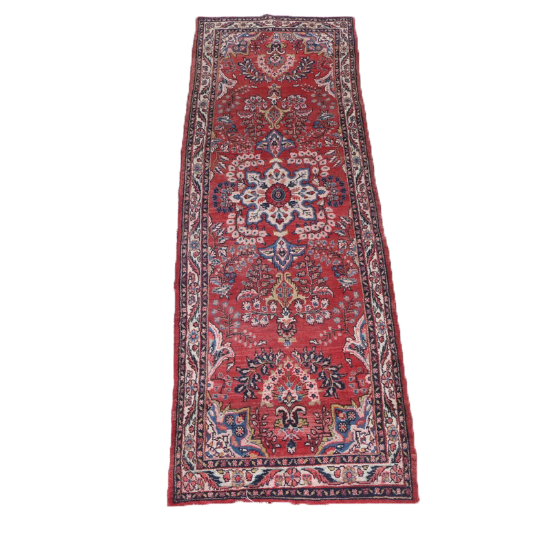 Hand-Knotted Heriz Carpet Runner