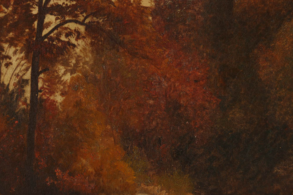 William Trost Richards Oil Painting on Canvas “October on Chester County”