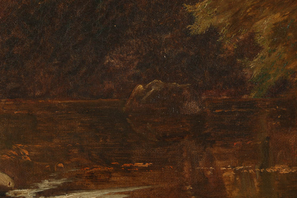 William Trost Richards Oil Painting on Canvas “October on Chester County”