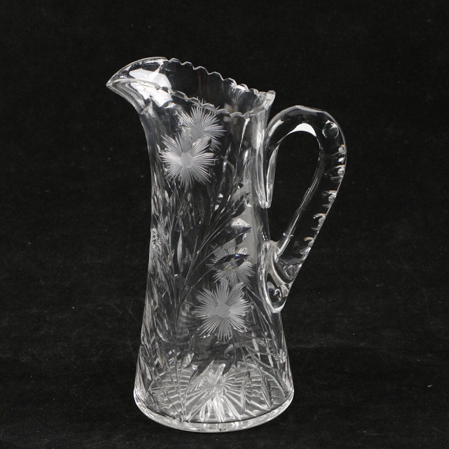 Cut Crystal Pitcher