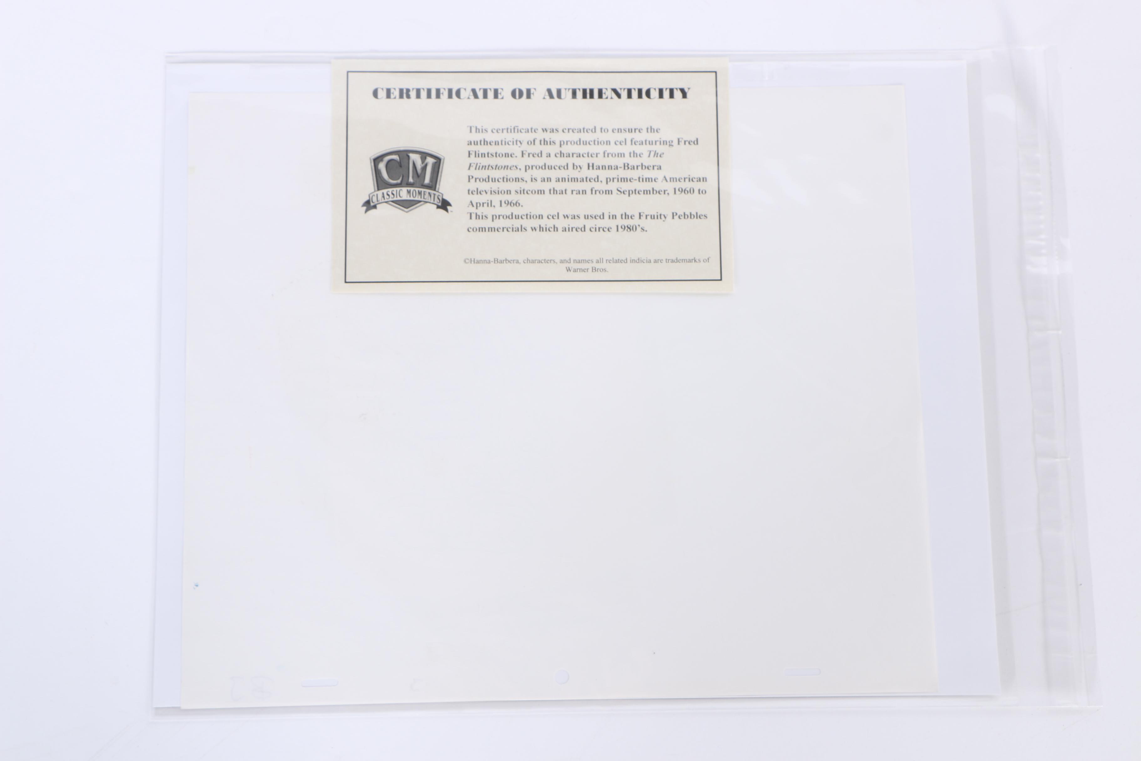 Production Cels Featuring Characters From "The Flintstones"