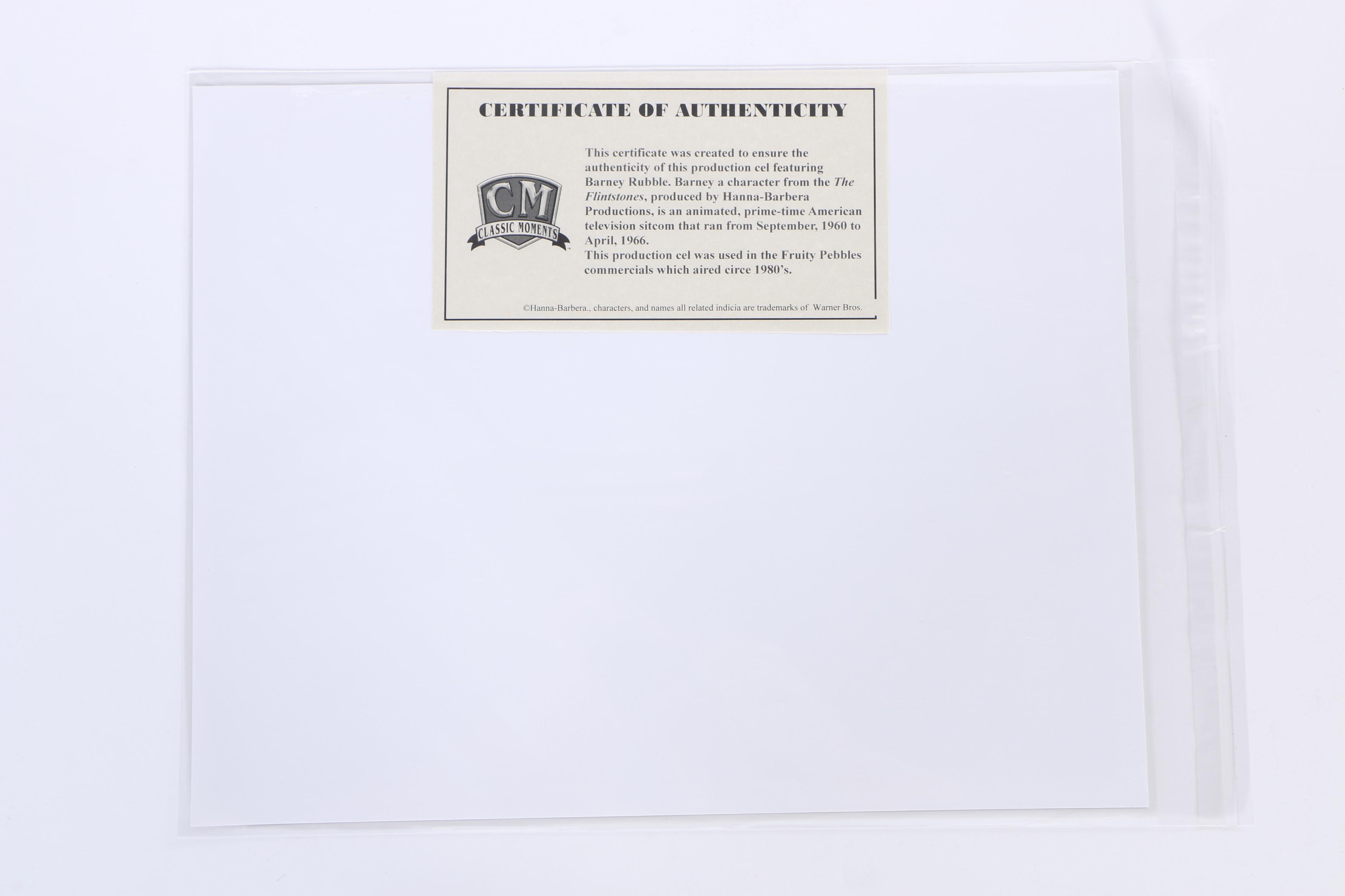 Production Cels Featuring Characters From "The Flintstones"