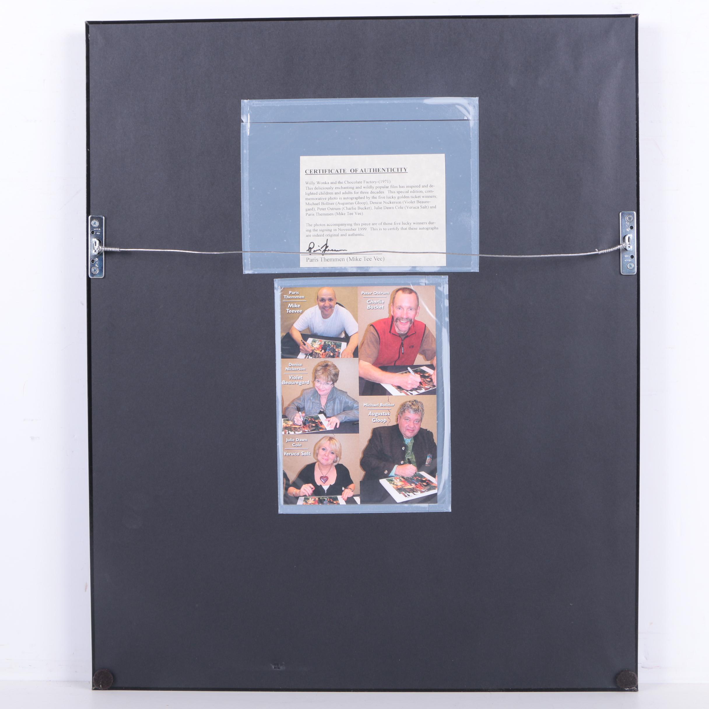 Signed Photograph of the Cast from "Willy Wonka and the Chocolate Factory"