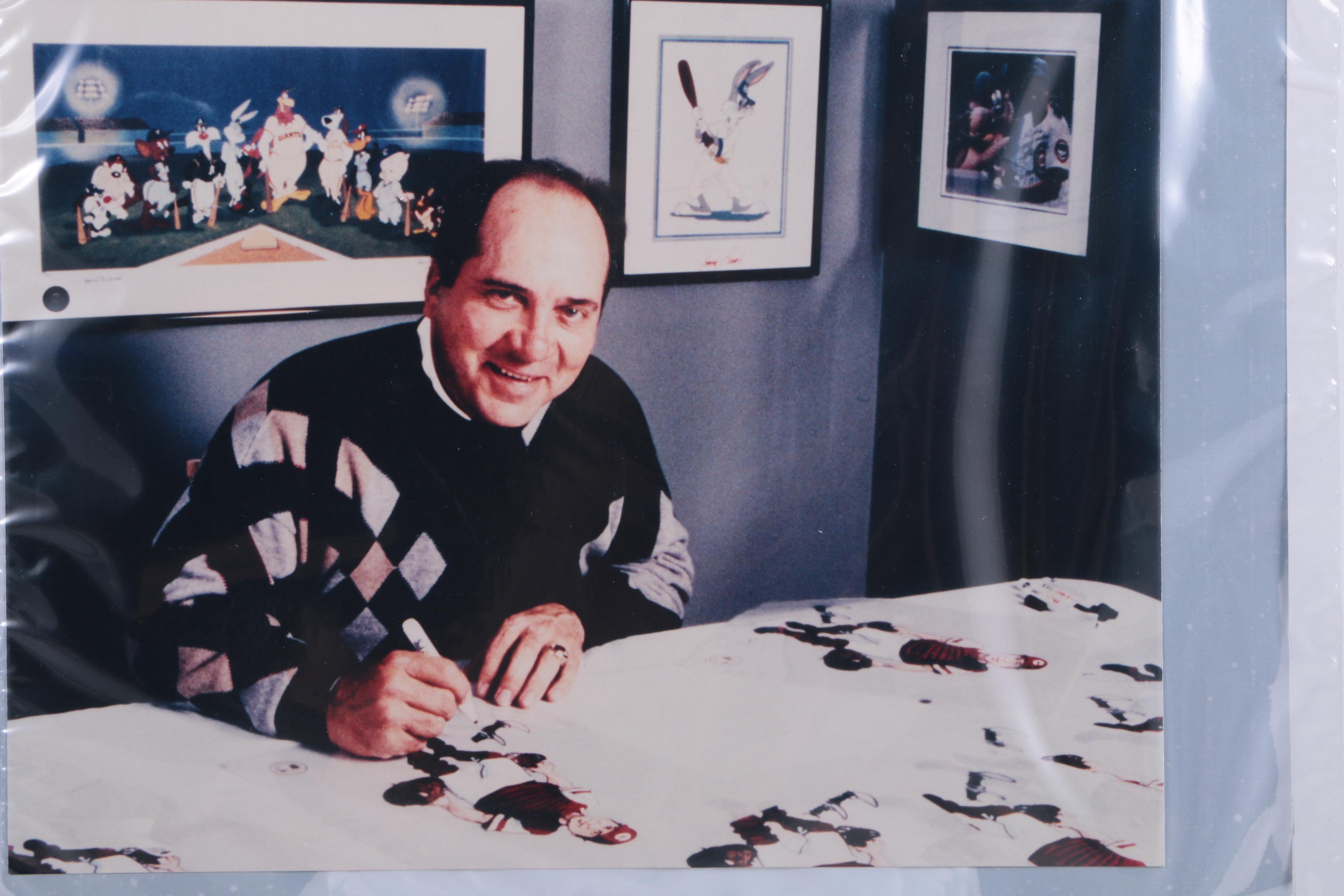 Sam Viviano Limited Edition Hand Painted Cel Autographed by Johnny Bench