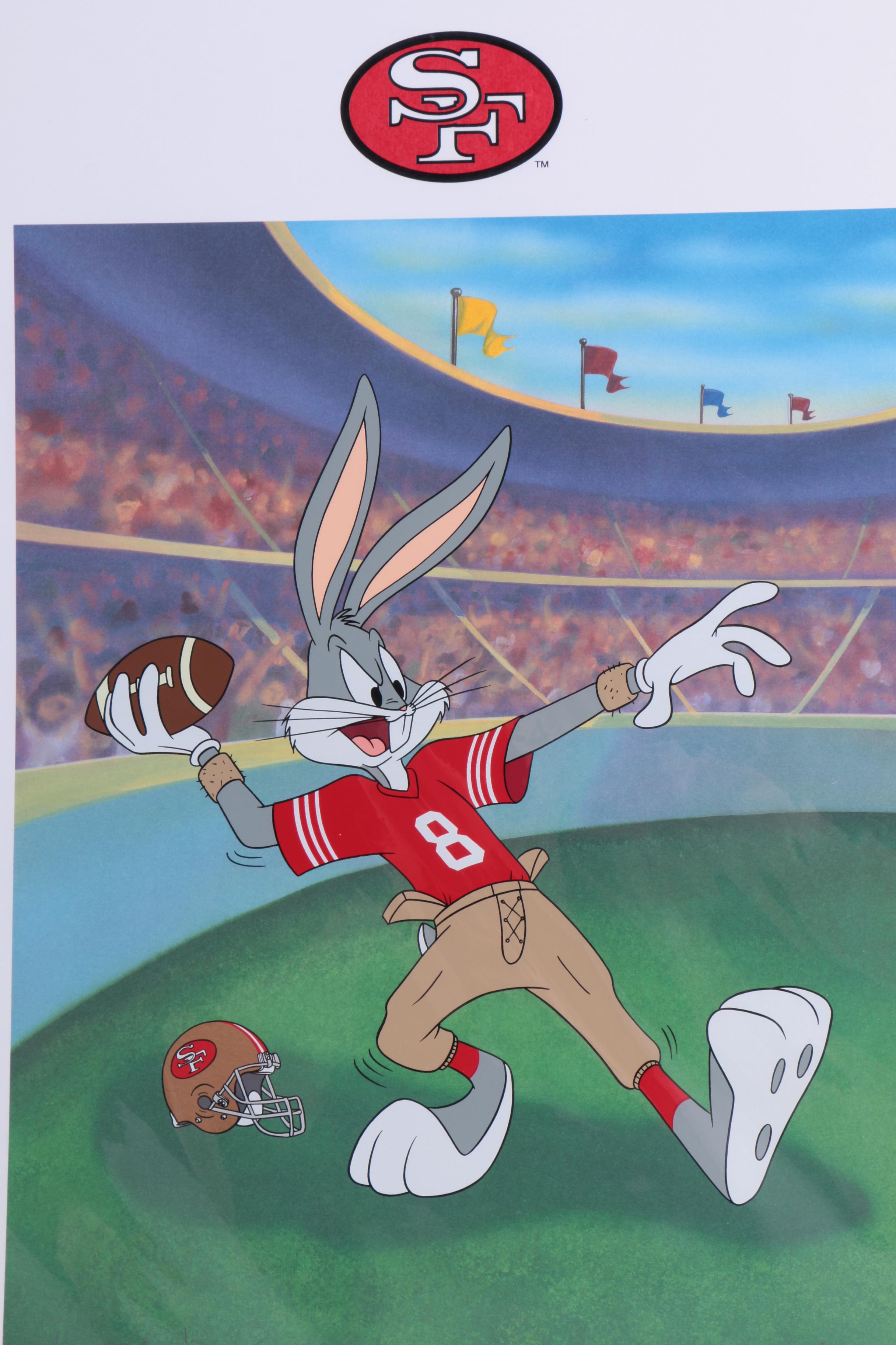 Bugs Bunny and San Francisco 49ers Artist Proof Lithoserigraph "Hail Mary"