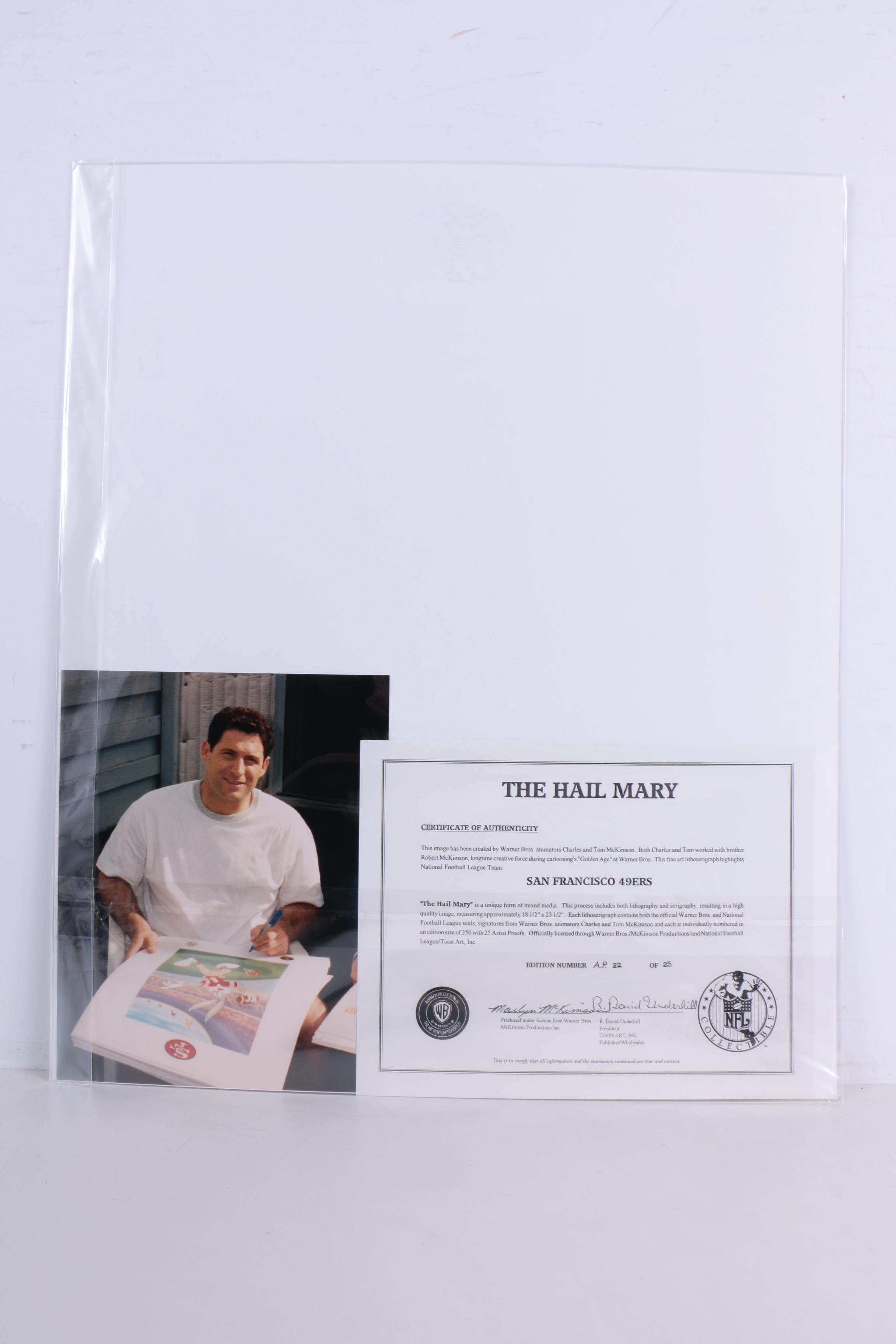 Bugs Bunny and San Francisco 49ers Artist Proof Lithoserigraph "Hail Mary"