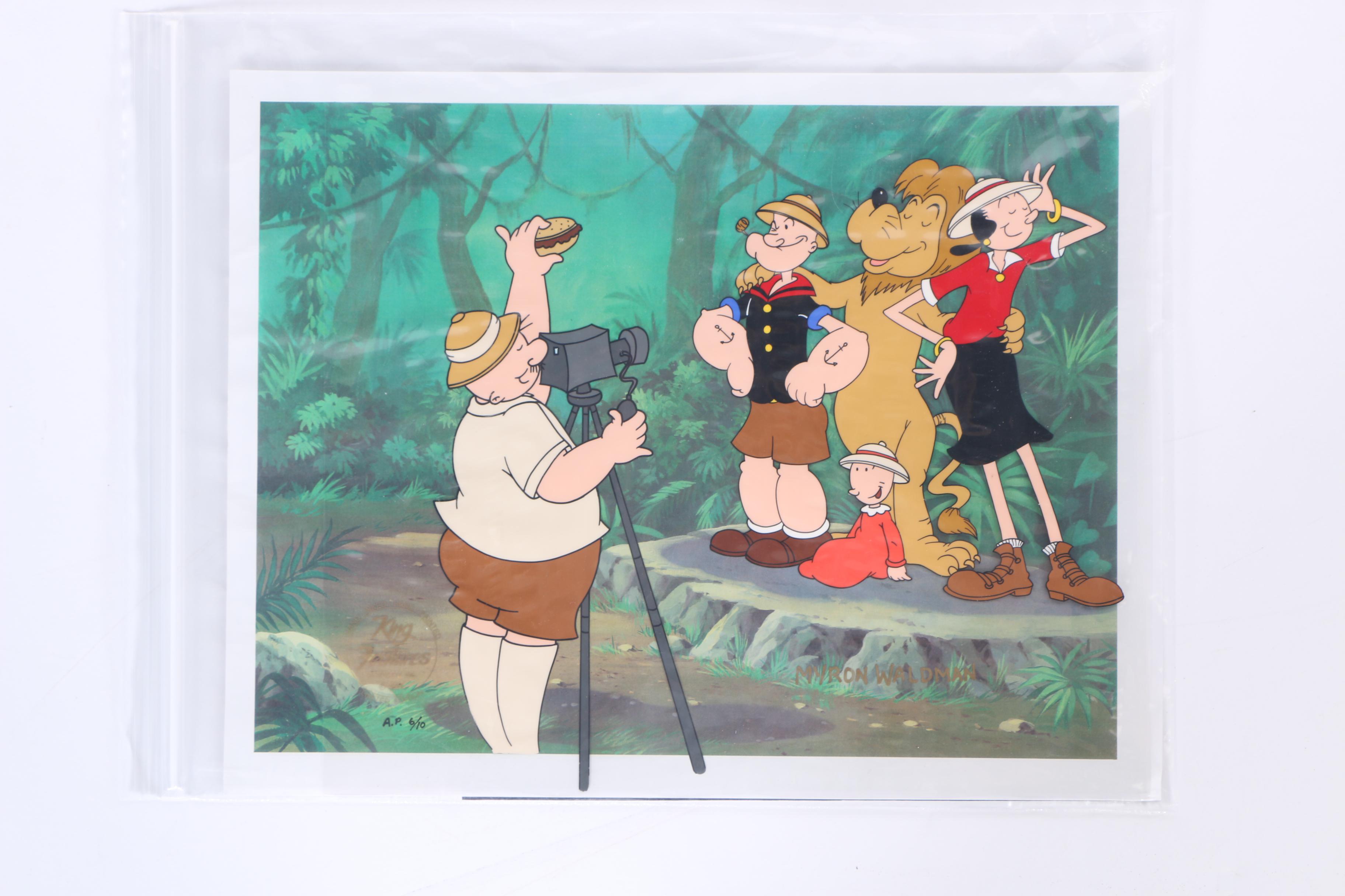 Limited Edition Cels Featuring Characters from "Popeye"