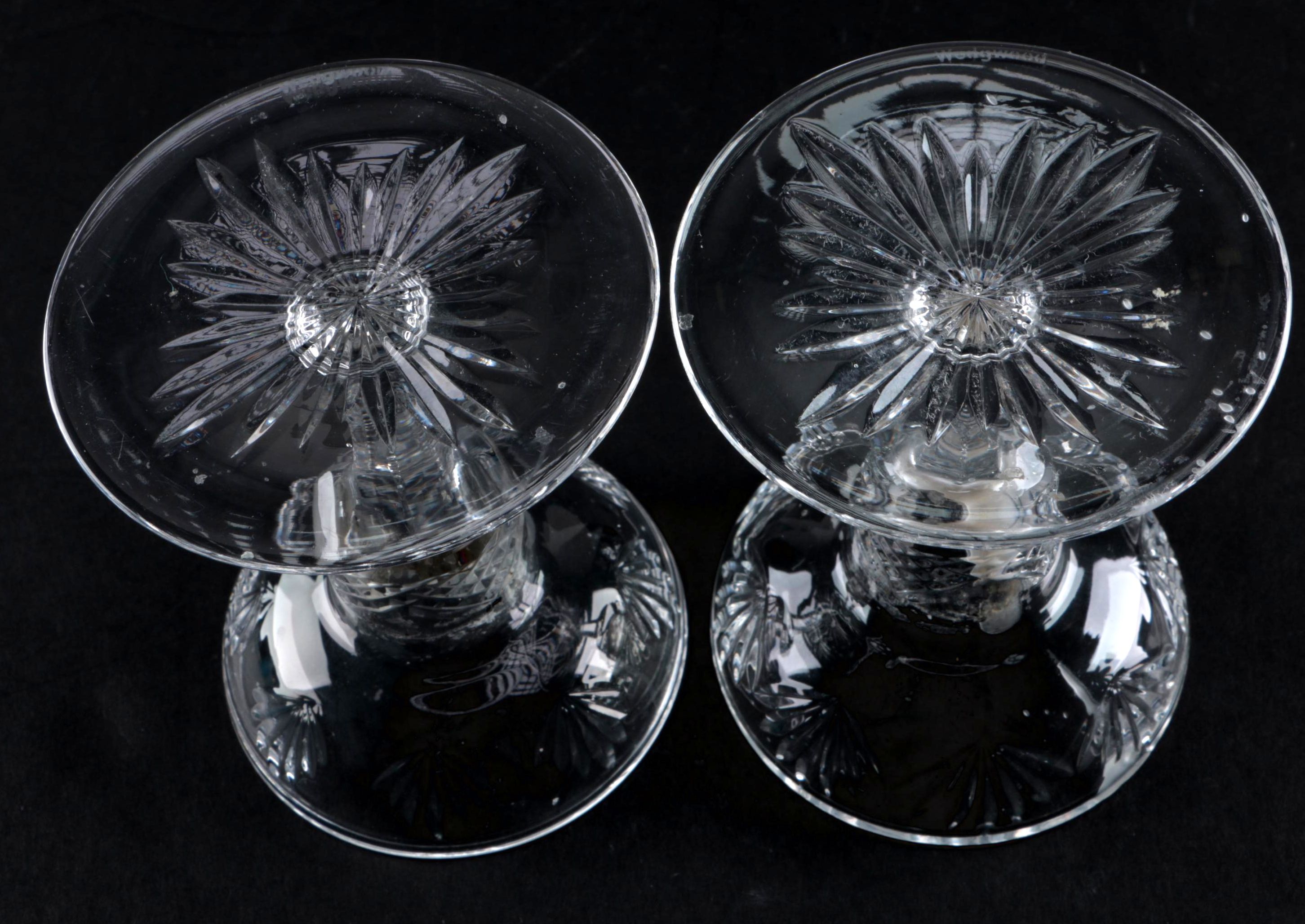 Pair of Wedgwood "Majesty" Crystal Candle Holders