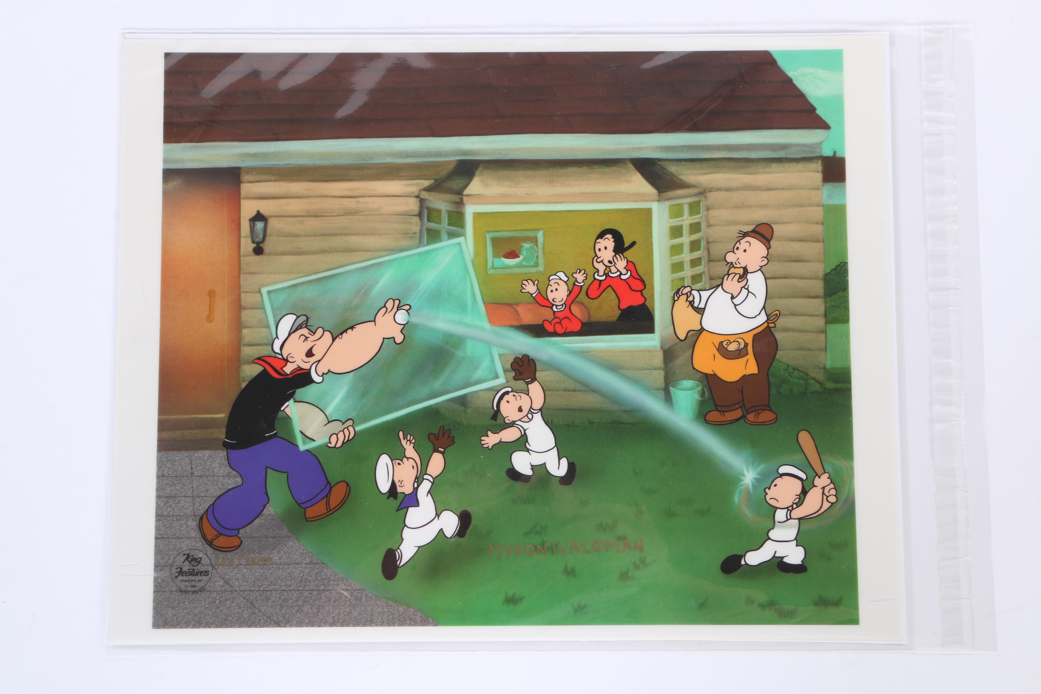 Two Limited Edition Popeye Sericels