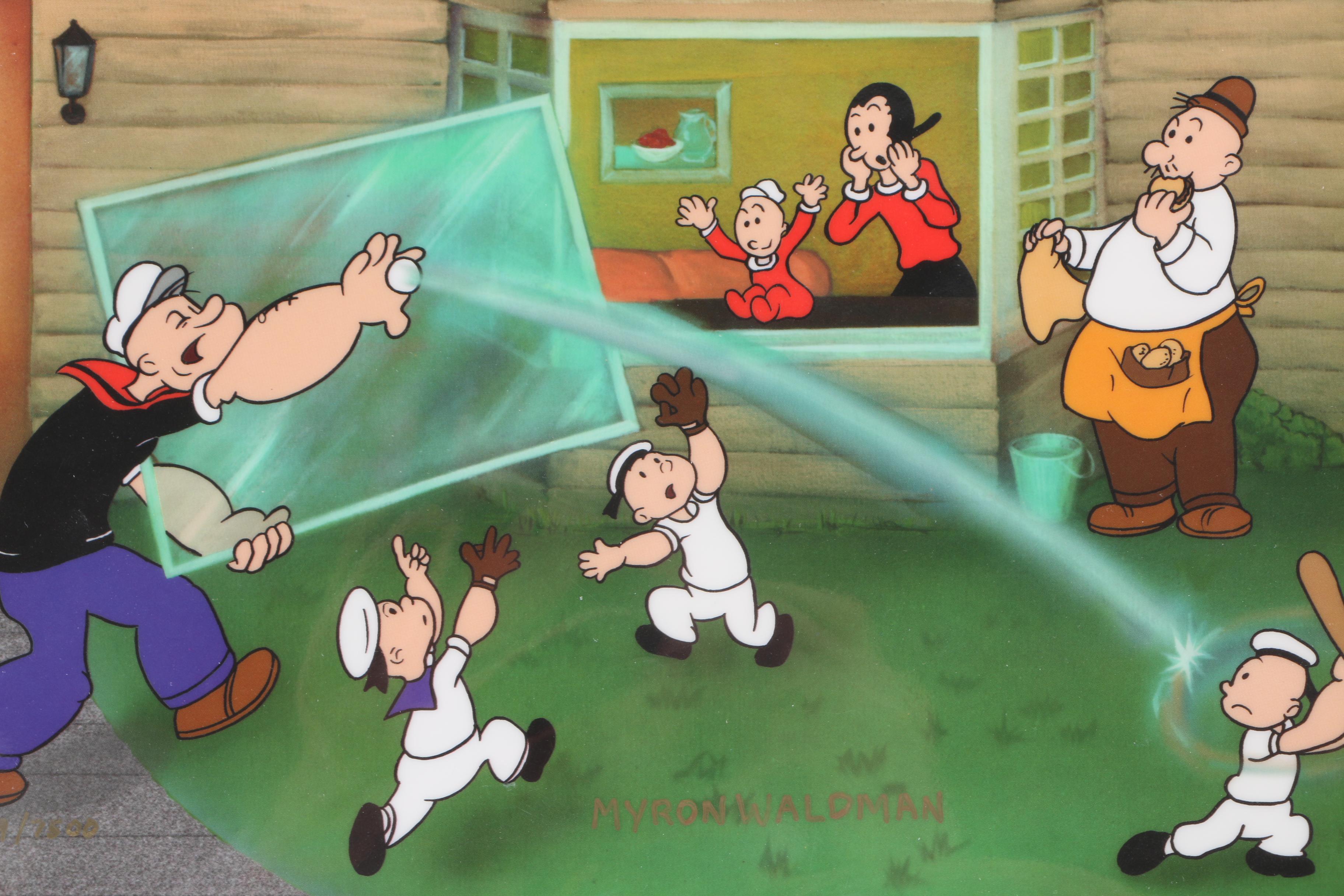 Two Limited Edition Popeye Sericels