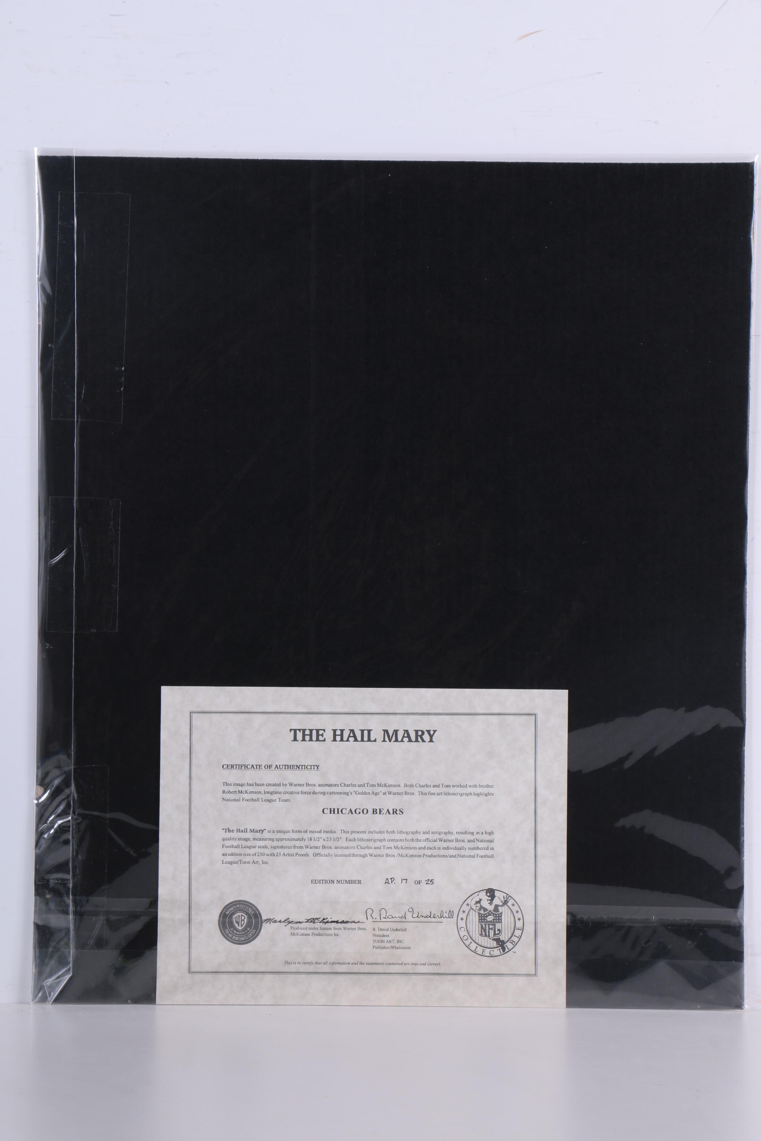 Signed Limited Edition Lithoserigraph of Bugs Bunny Autographed by Gale Sayers