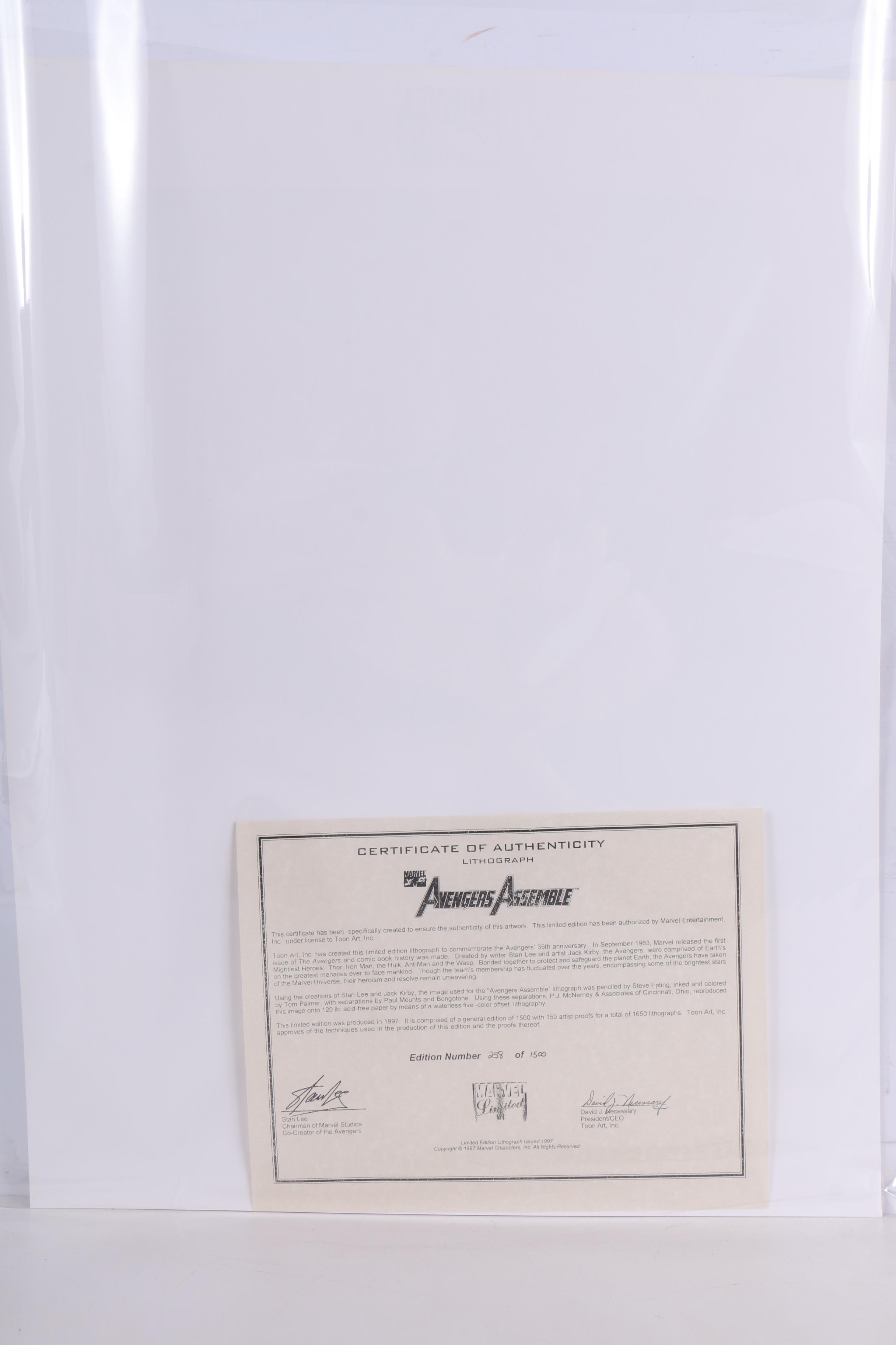 Limited Edition Offset Lithograph "Avengers Assemble"