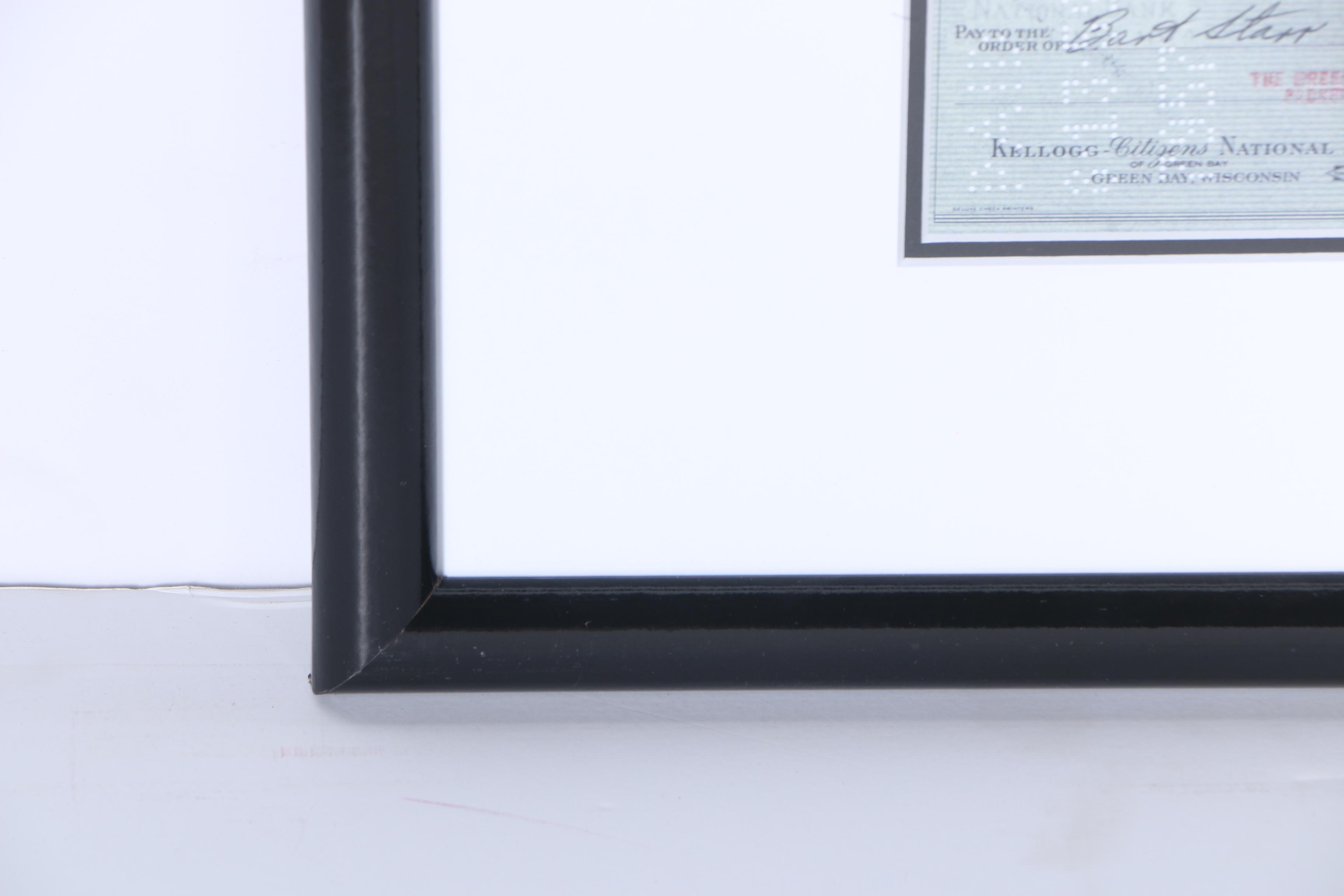 Offset Lithograph of Vince Lombardi Photograph and Check