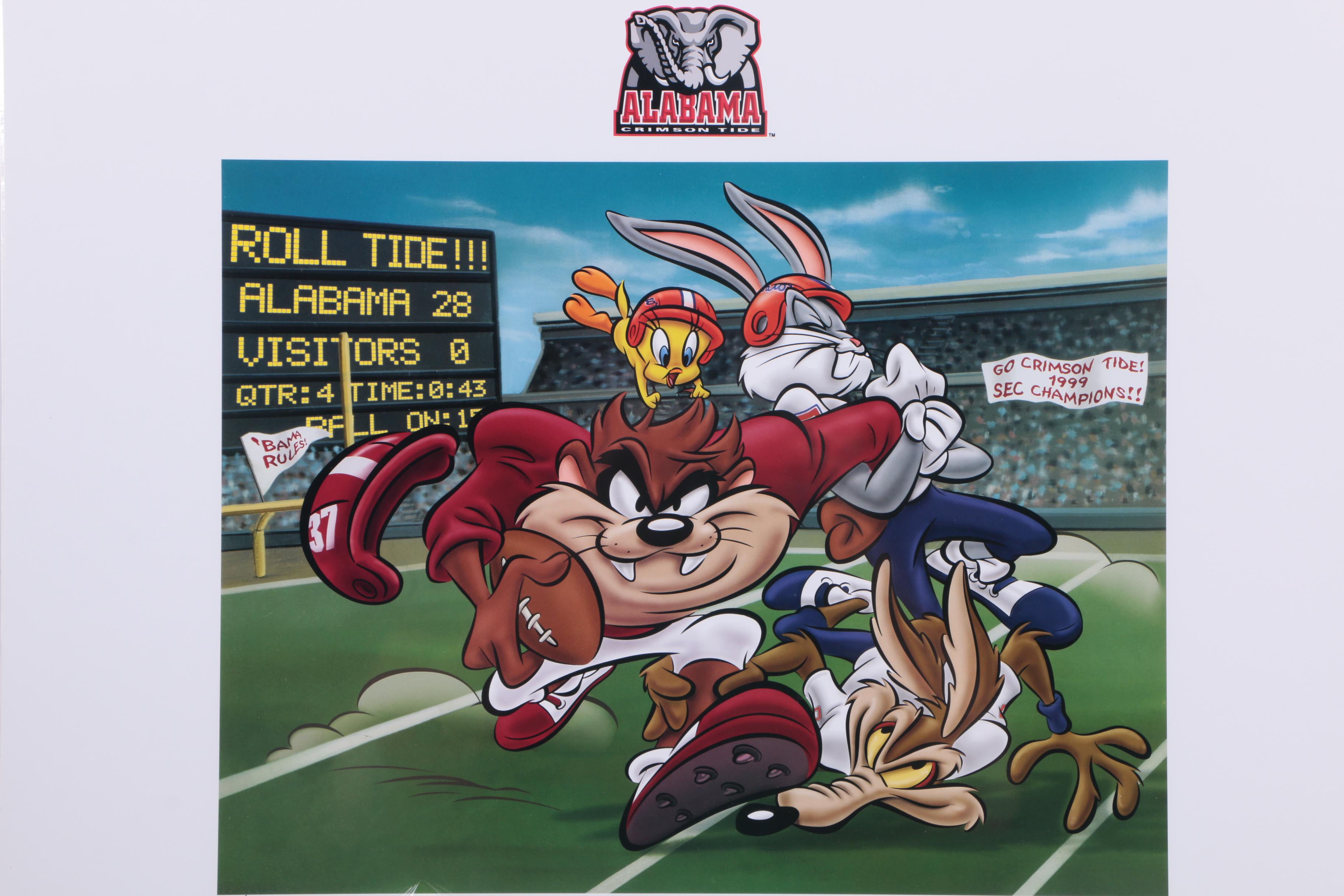 Shaun Alexander Autographed Limited Edition Offset Lithograph "Roll Tide"