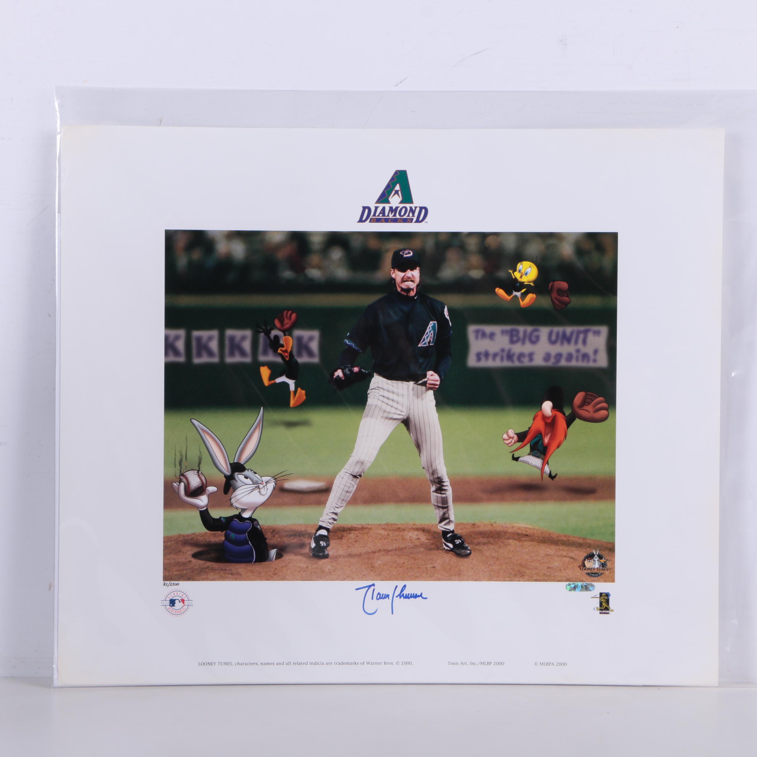 Looney Tunes and Diamondbacks Limited Edition Offset Lithograph "The Big Unit"
