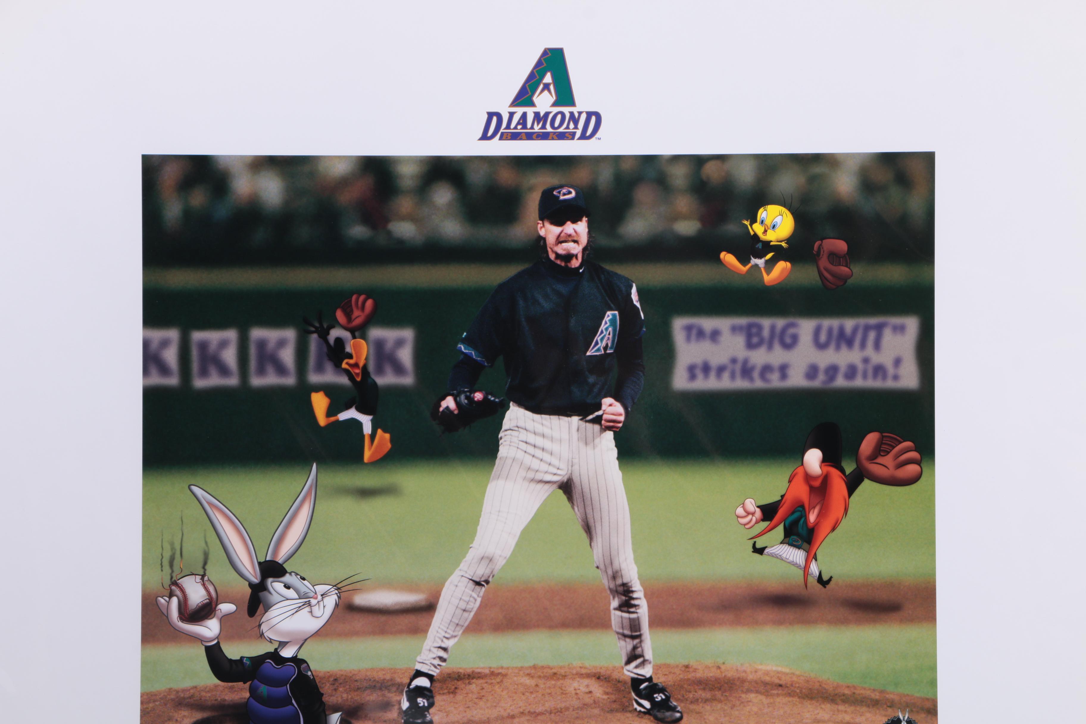 Looney Tunes and Diamondbacks Limited Edition Offset Lithograph "The Big Unit"