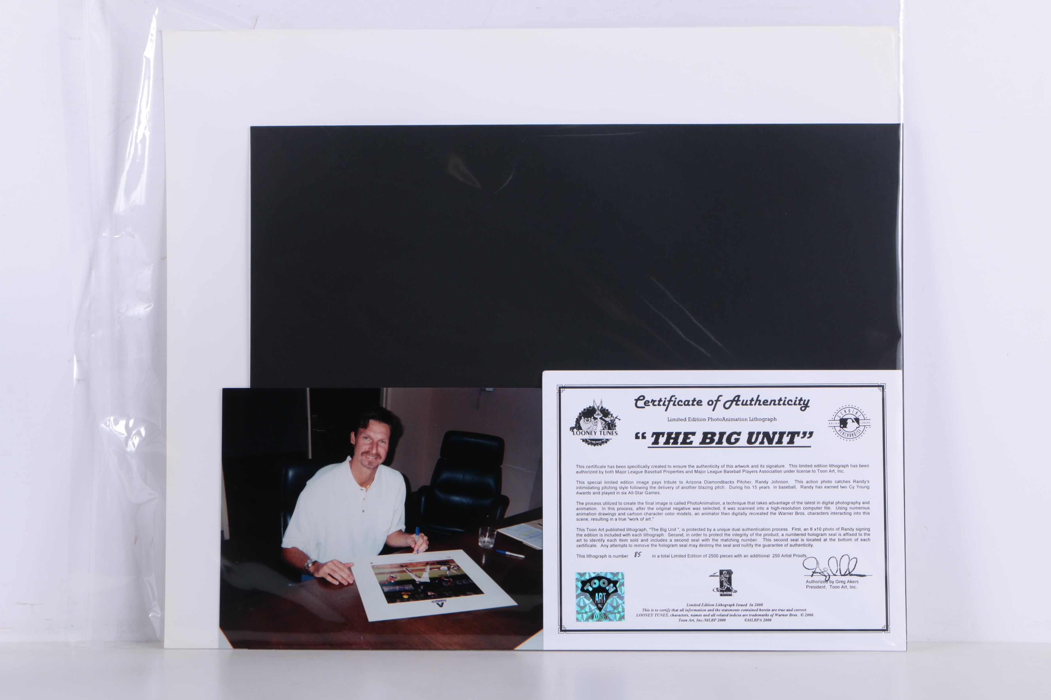 Looney Tunes and Diamondbacks Limited Edition Offset Lithograph "The Big Unit"