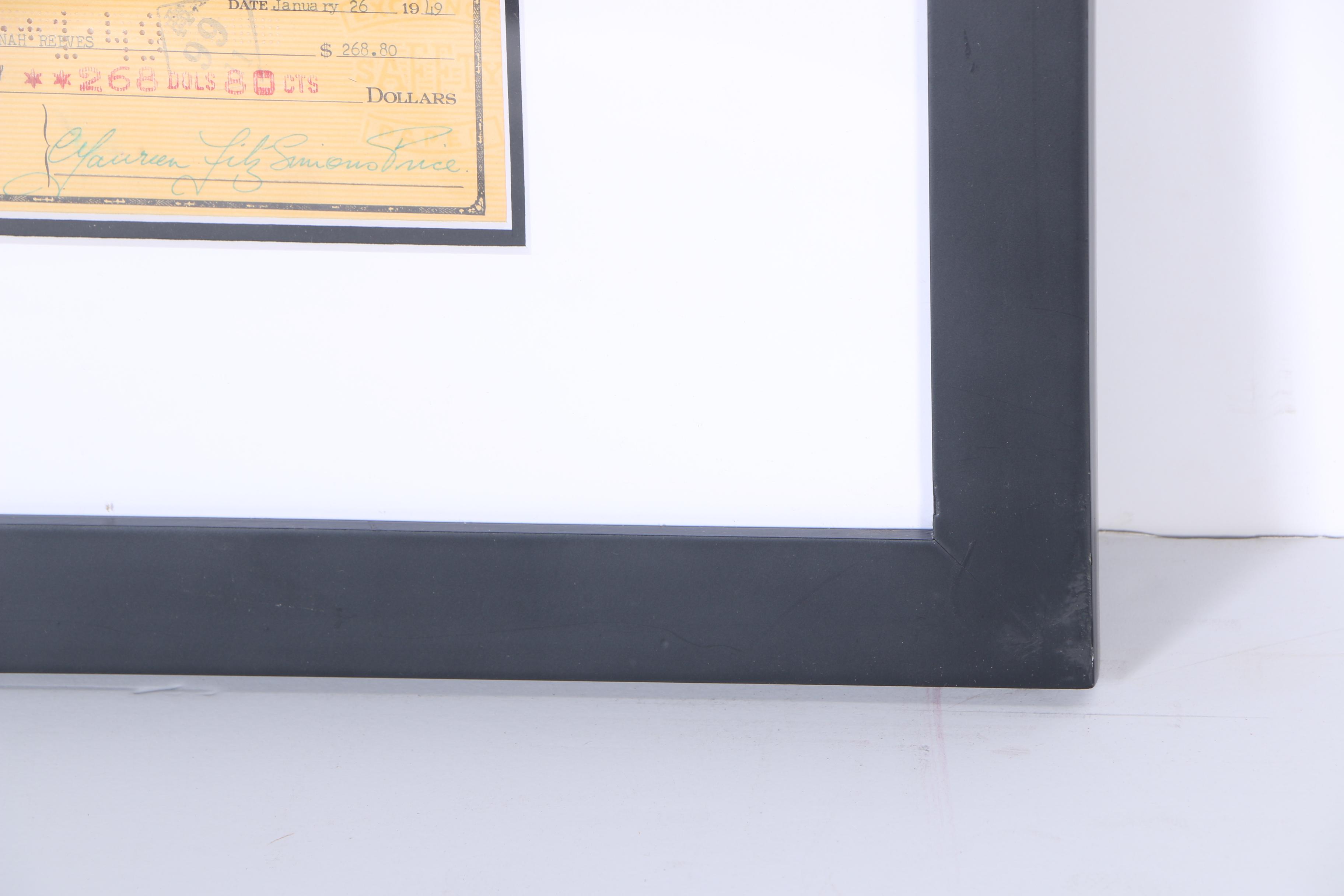 Original 1949 Maureen O'Hara Signed Check and Photograph