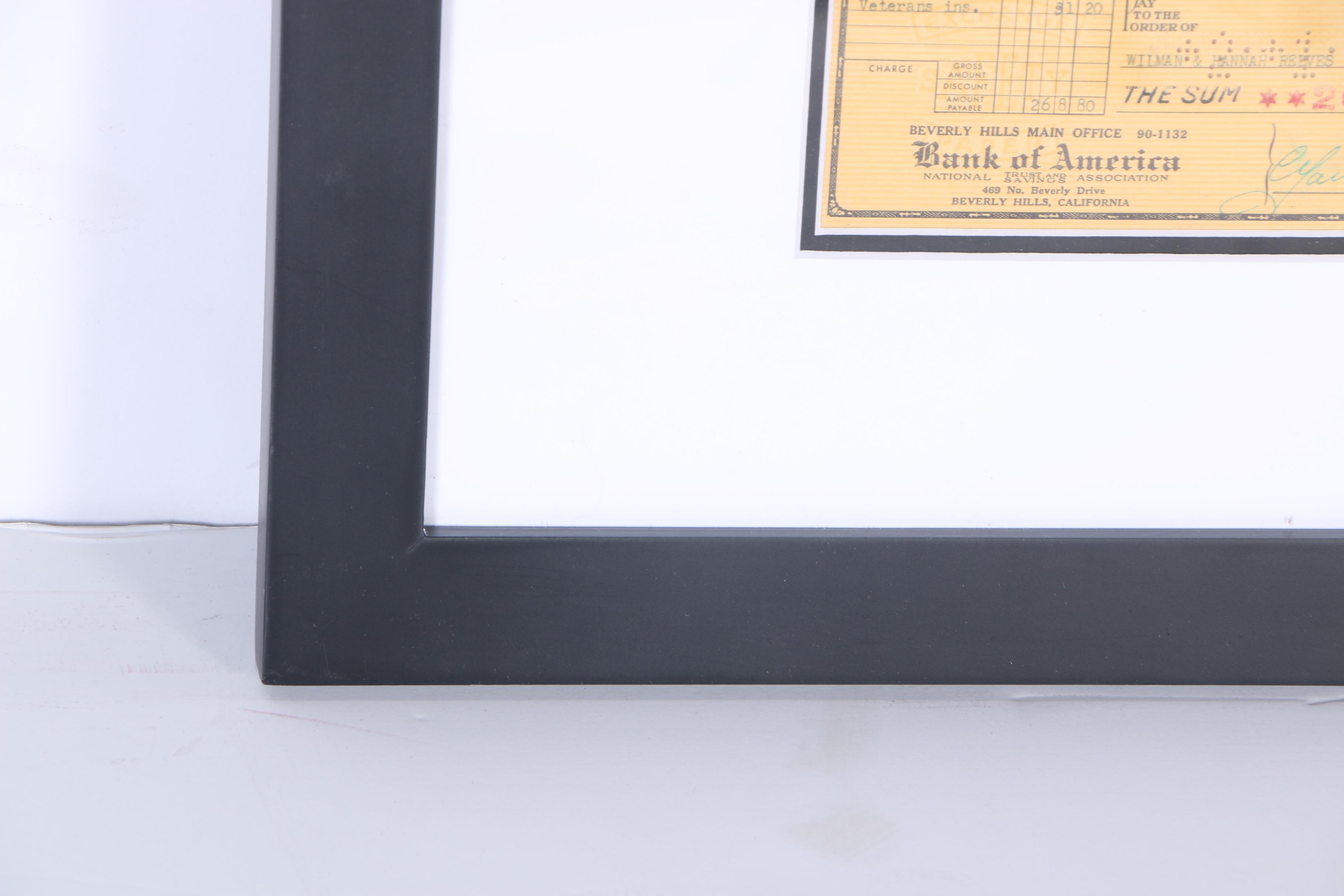 Original 1949 Maureen O'Hara Signed Check and Photograph