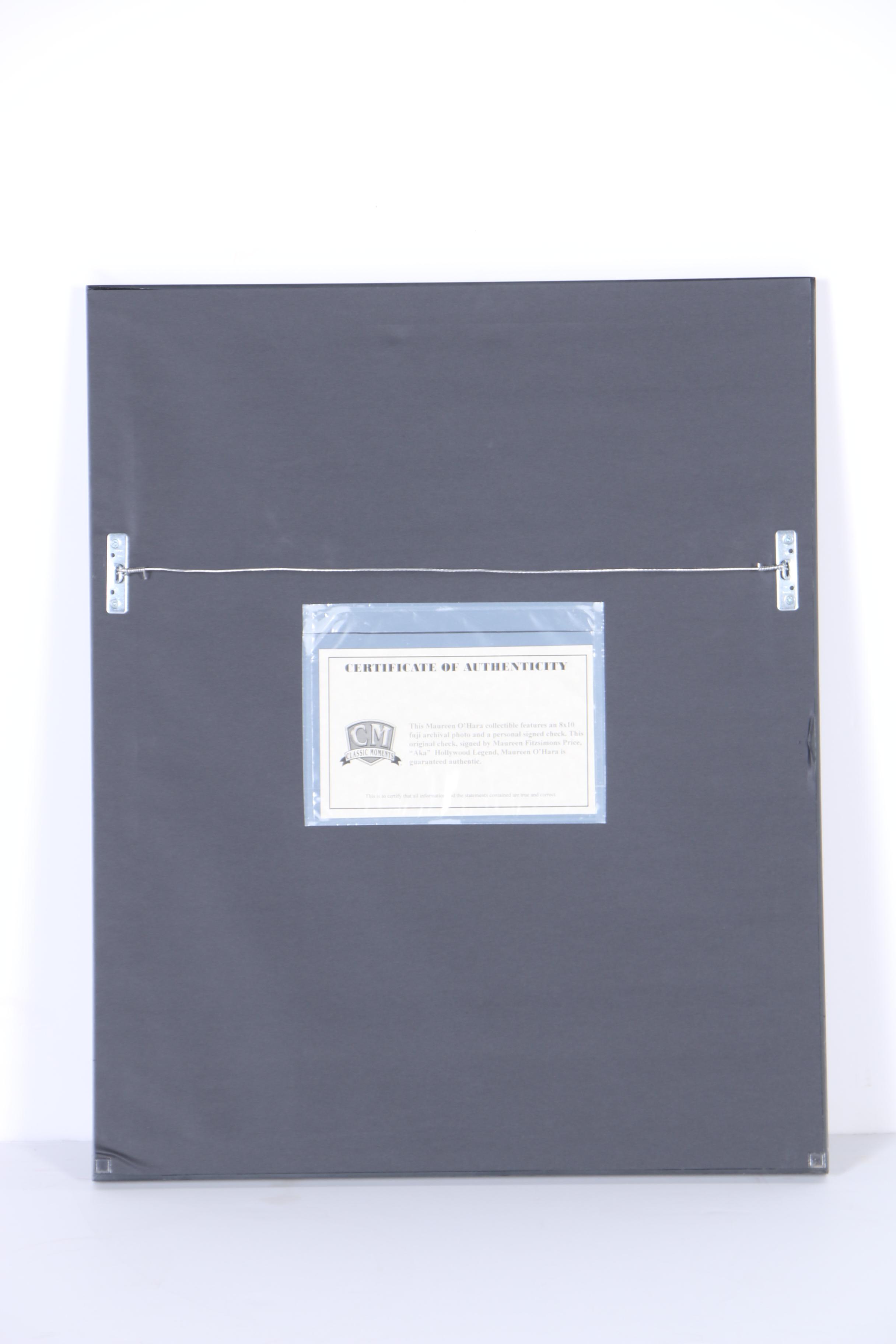 Original 1949 Maureen O'Hara Signed Check and Photograph