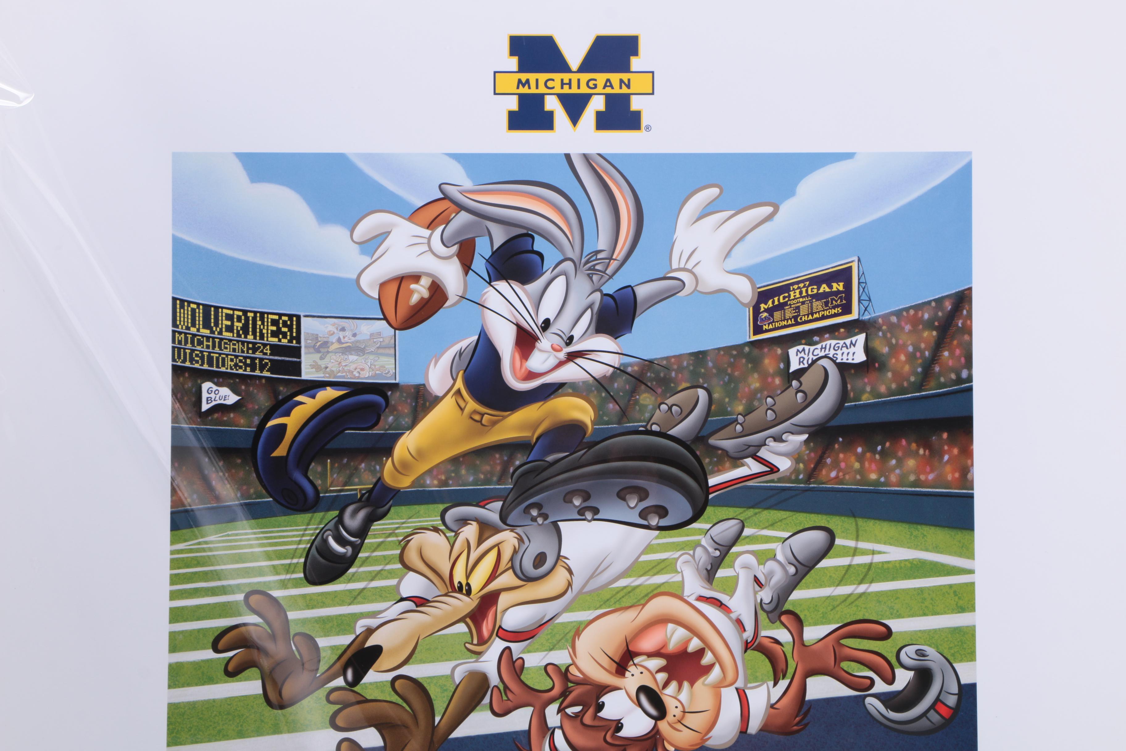 Warner Bros. Limited Edition Offset Lithograph on Paper "Touch Down Taz"