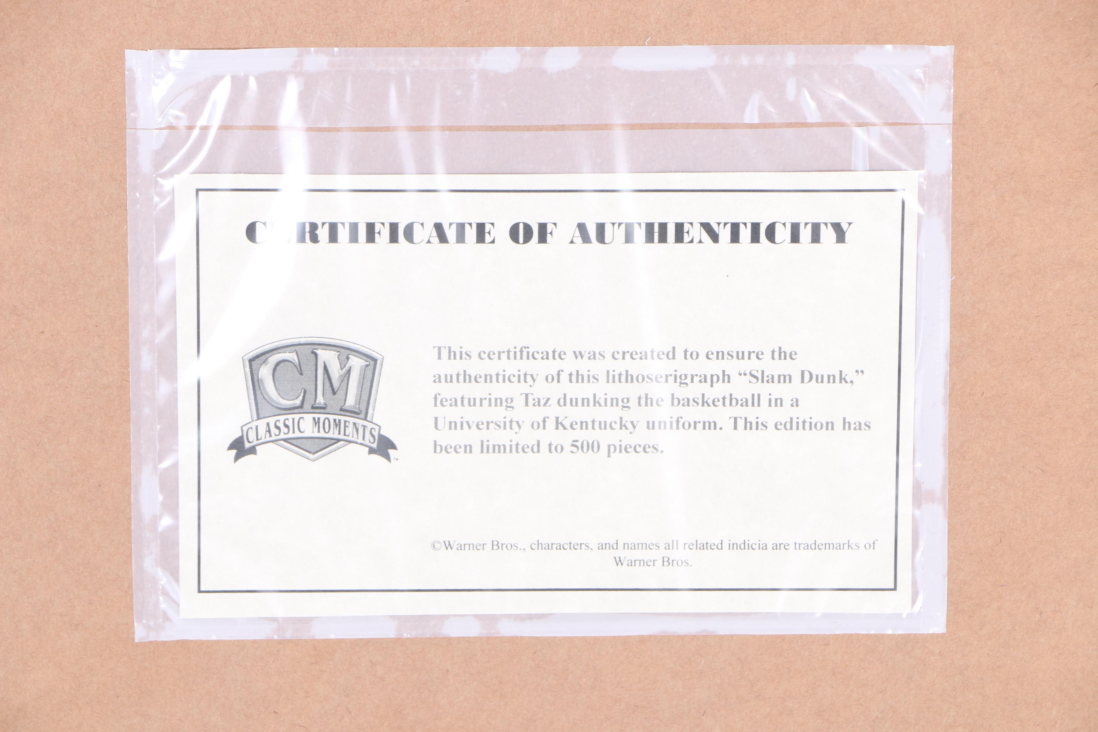 Limited Edition College Basketball-Themed Lithoserigraph "Slam Dunk"