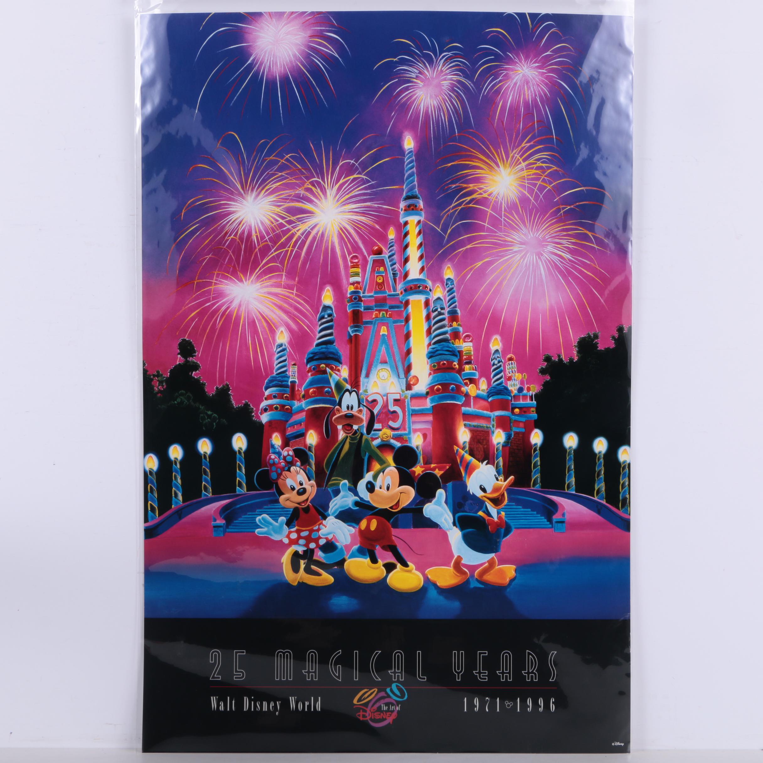 Offset Lithograph Poster "25 Magical Years Walt Disney World"