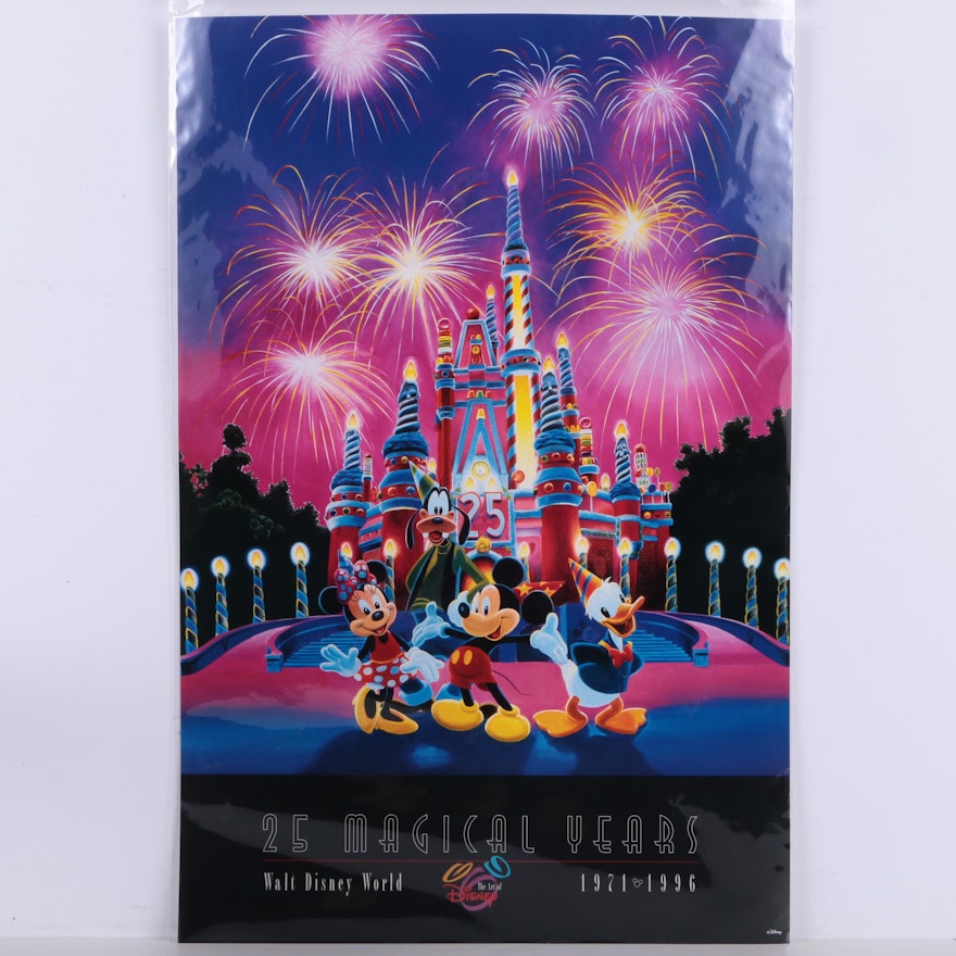 Offset Lithograph Poster "25 Magical Years Walt Disney World"