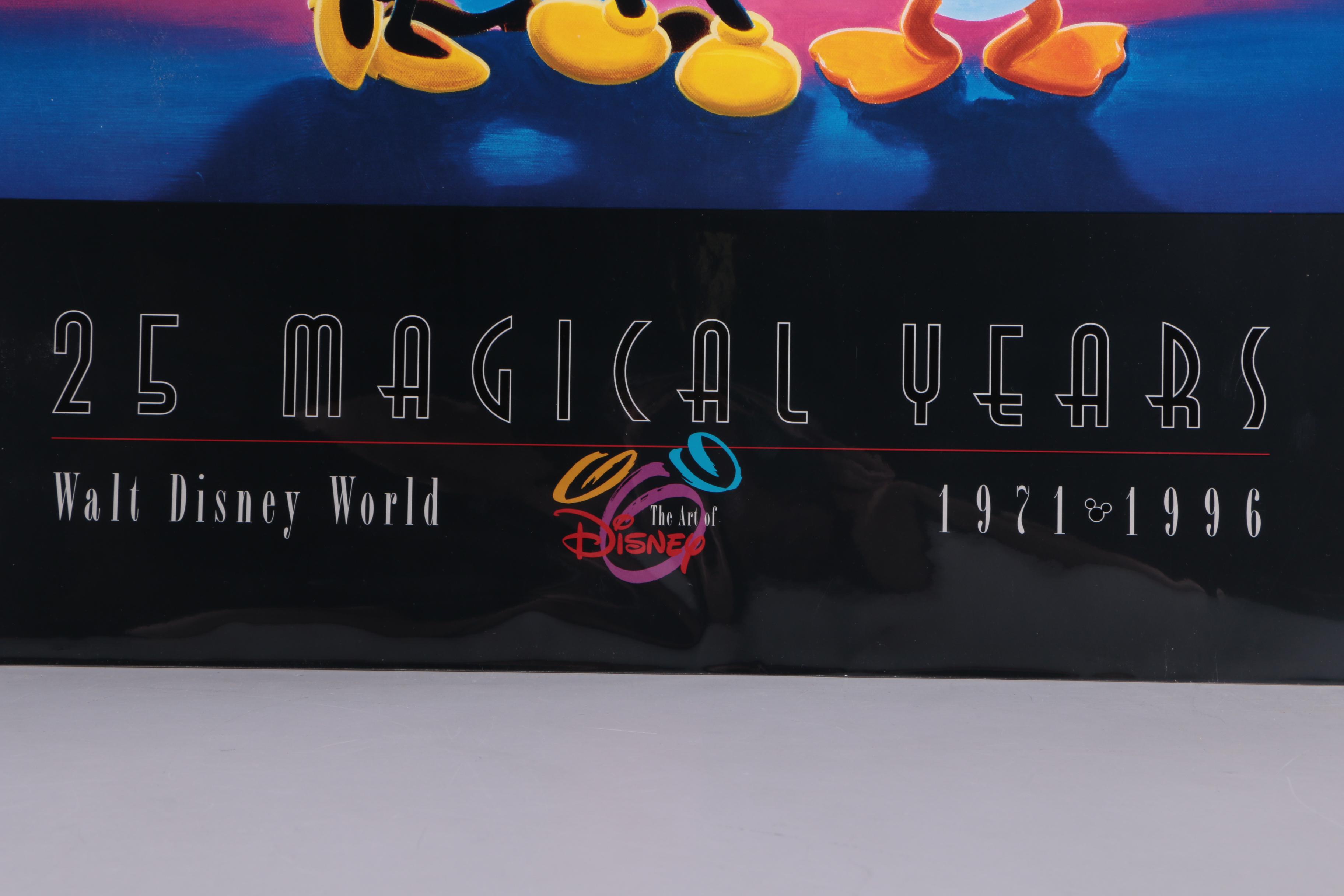 Offset Lithograph Poster "25 Magical Years Walt Disney World"