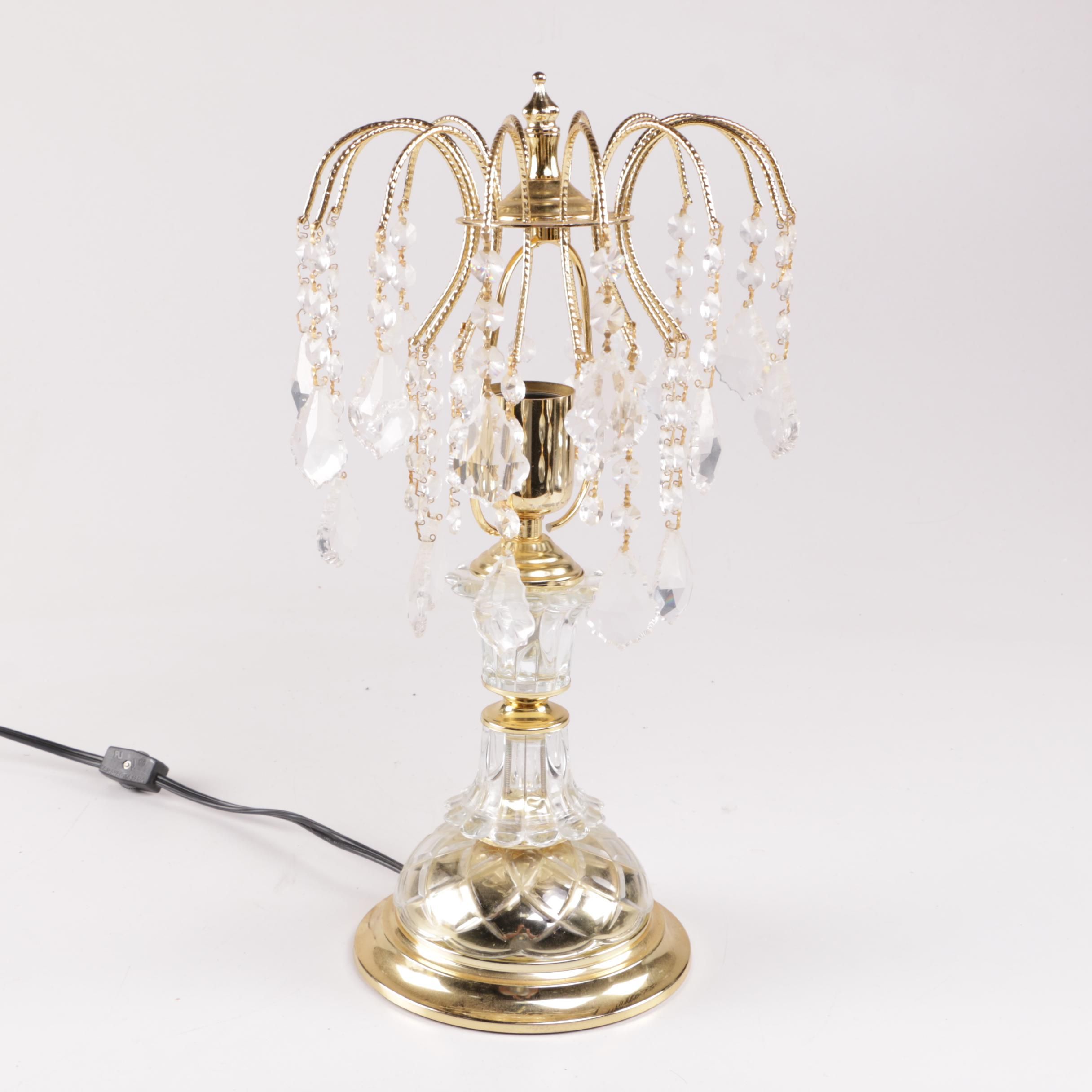 Crystal Chandelier Drop Table Lamp