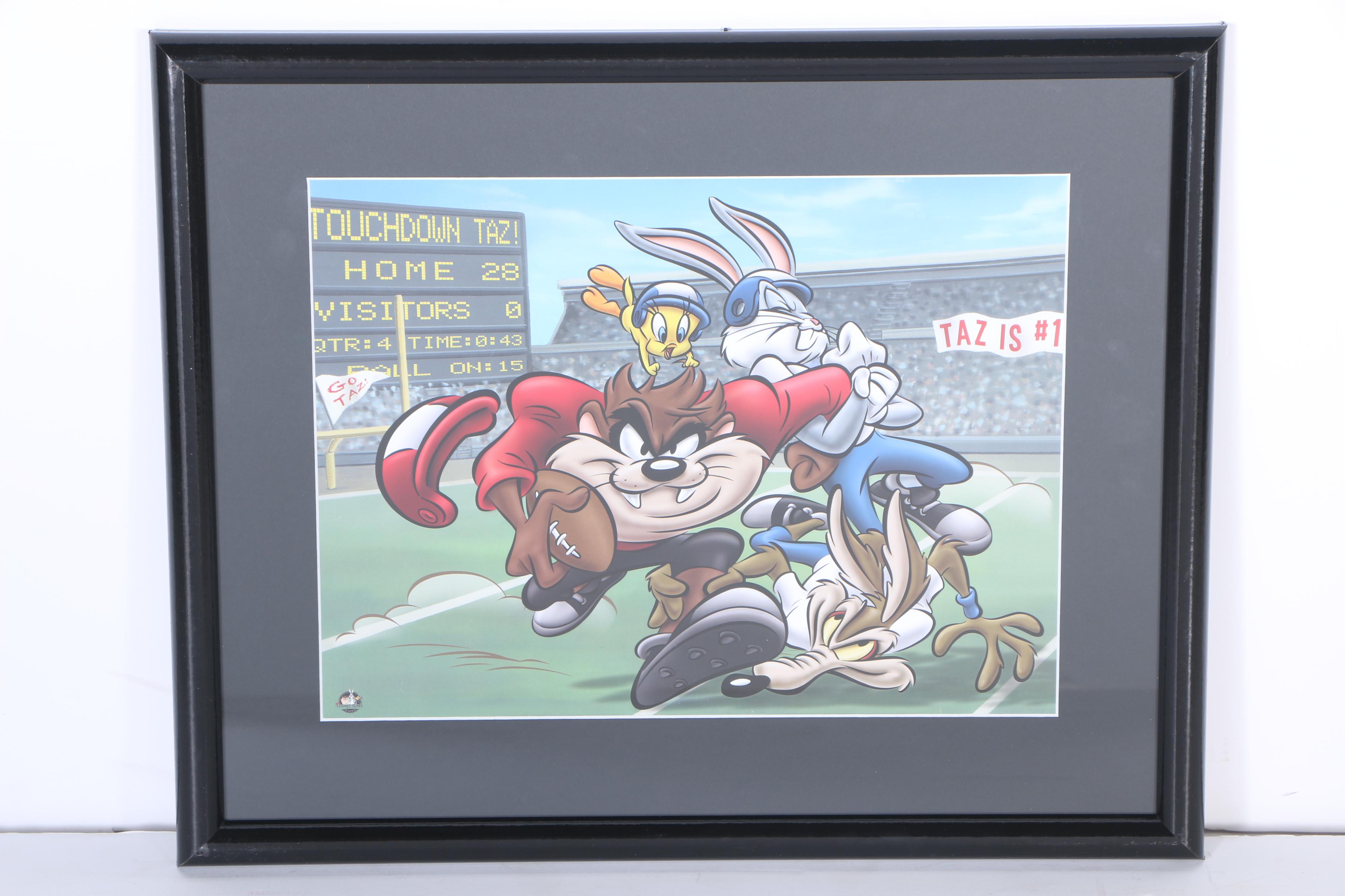 Warner Bros Limited Edition Prints "Patriotic Taz" and "Touchdown Taz"