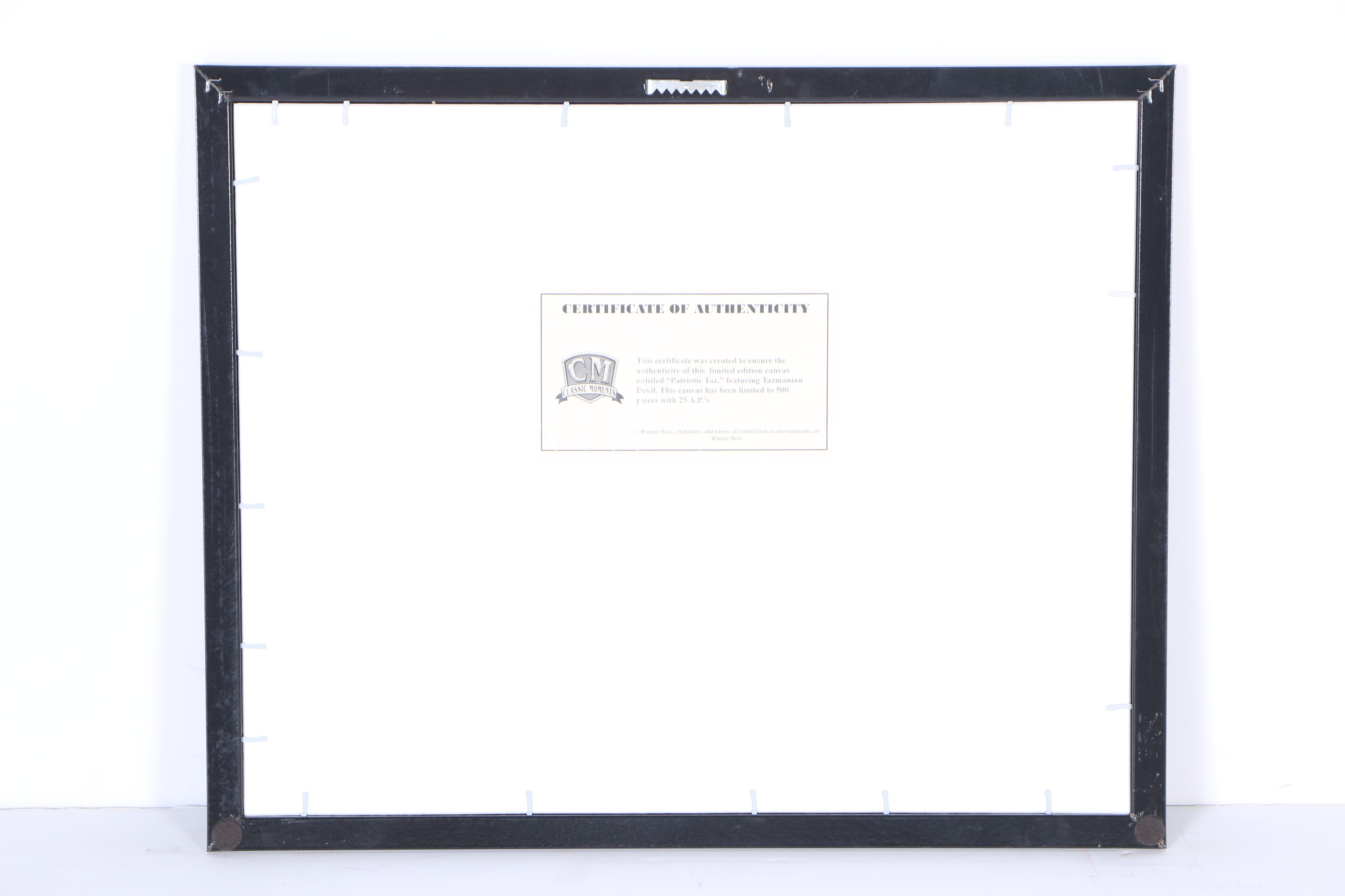 Warner Bros Limited Edition Prints "Patriotic Taz" and "Touchdown Taz"