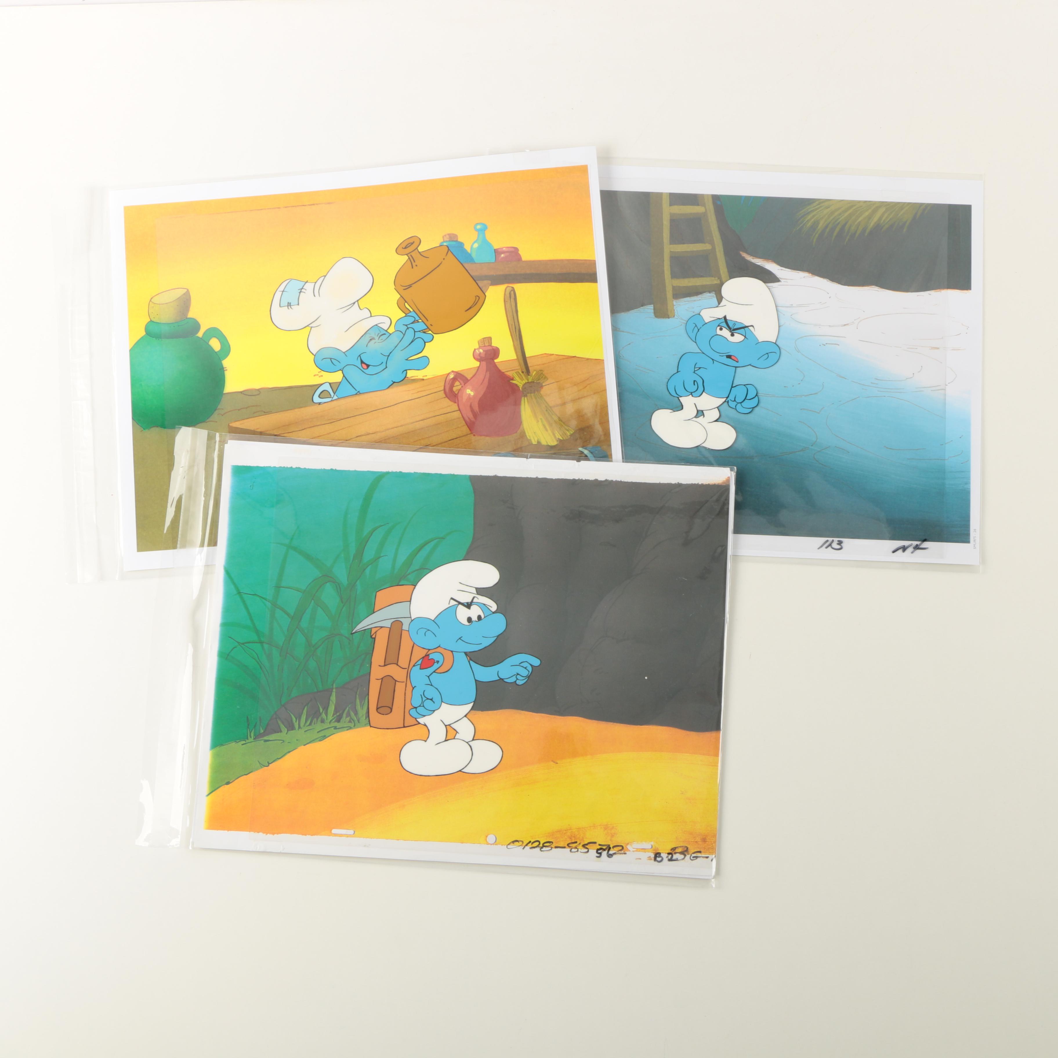 Production Cels Featuring Characters from "The Smurfs"