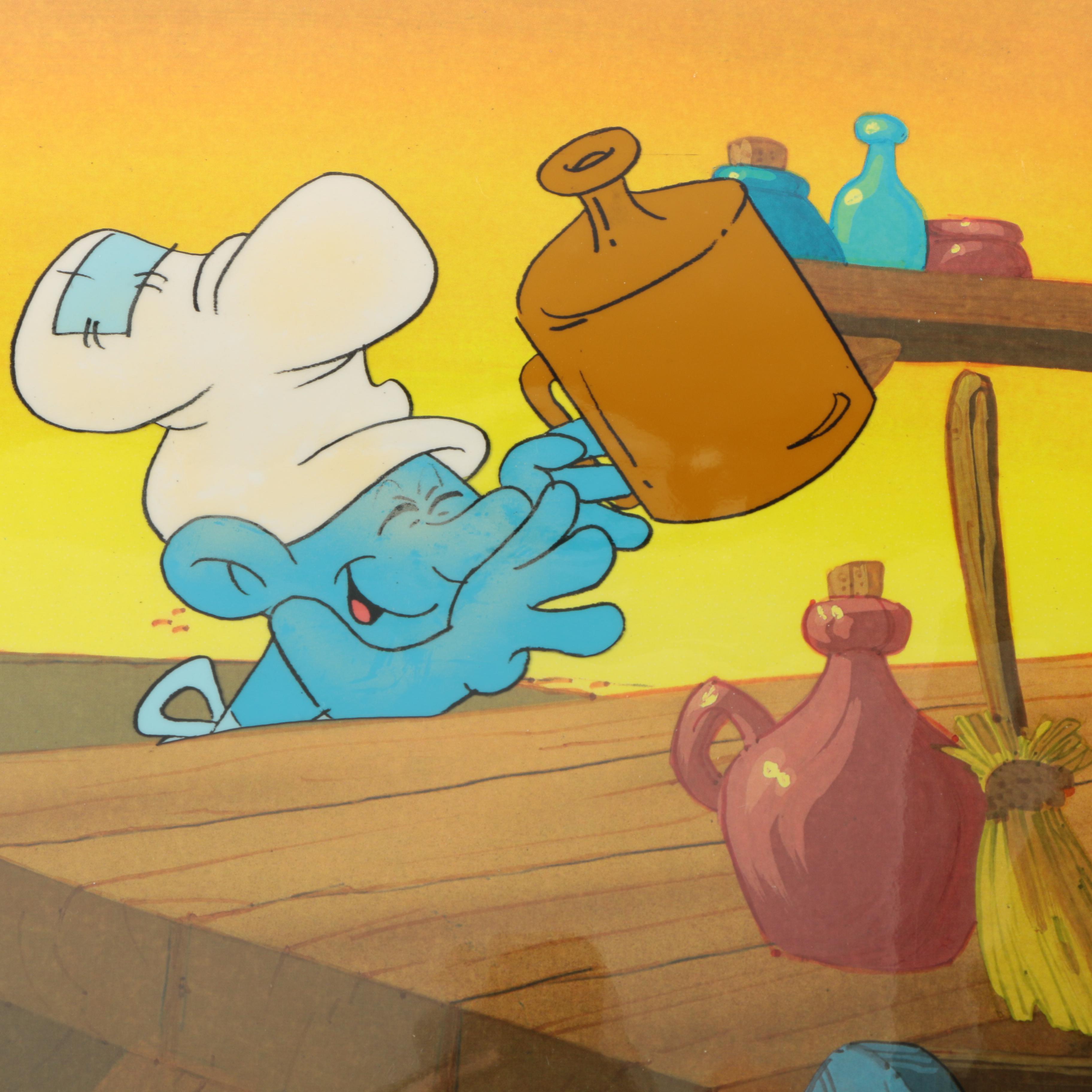 Production Cels Featuring Characters from "The Smurfs"